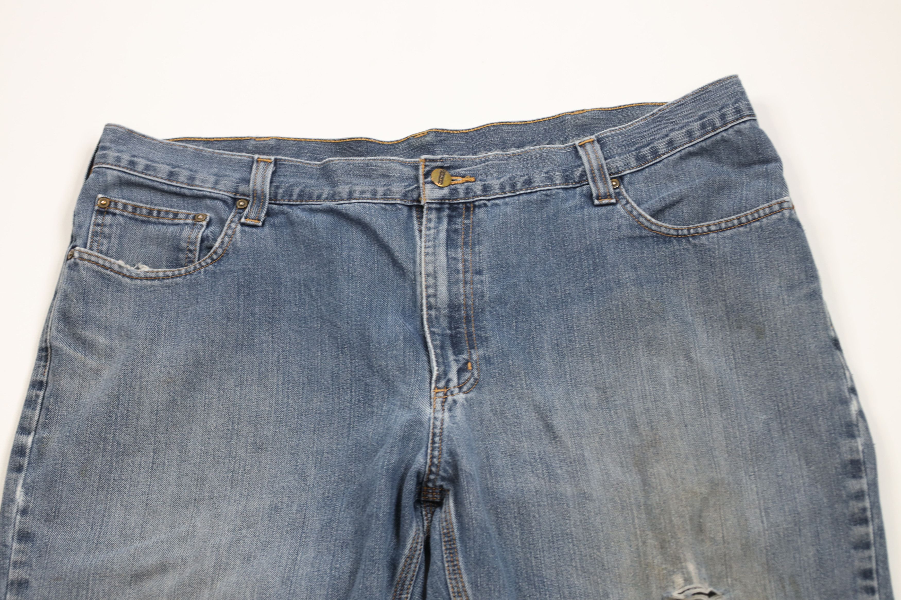 Carhartt × Vintage Vintage Y2K Carhartt Relaxed Fit Wide Leg Denim Jeans Blue Size US 40 / EU 56 - 2 Thumbnail