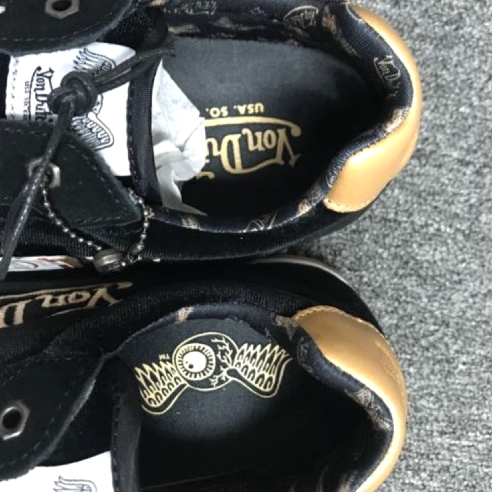 Von Dutch VON DUTCH Women Vanderdutch Velvet Black Gold Saints Sneakers Woman US 9 New Size US 9 / IT 39 - 6 Thumbnail