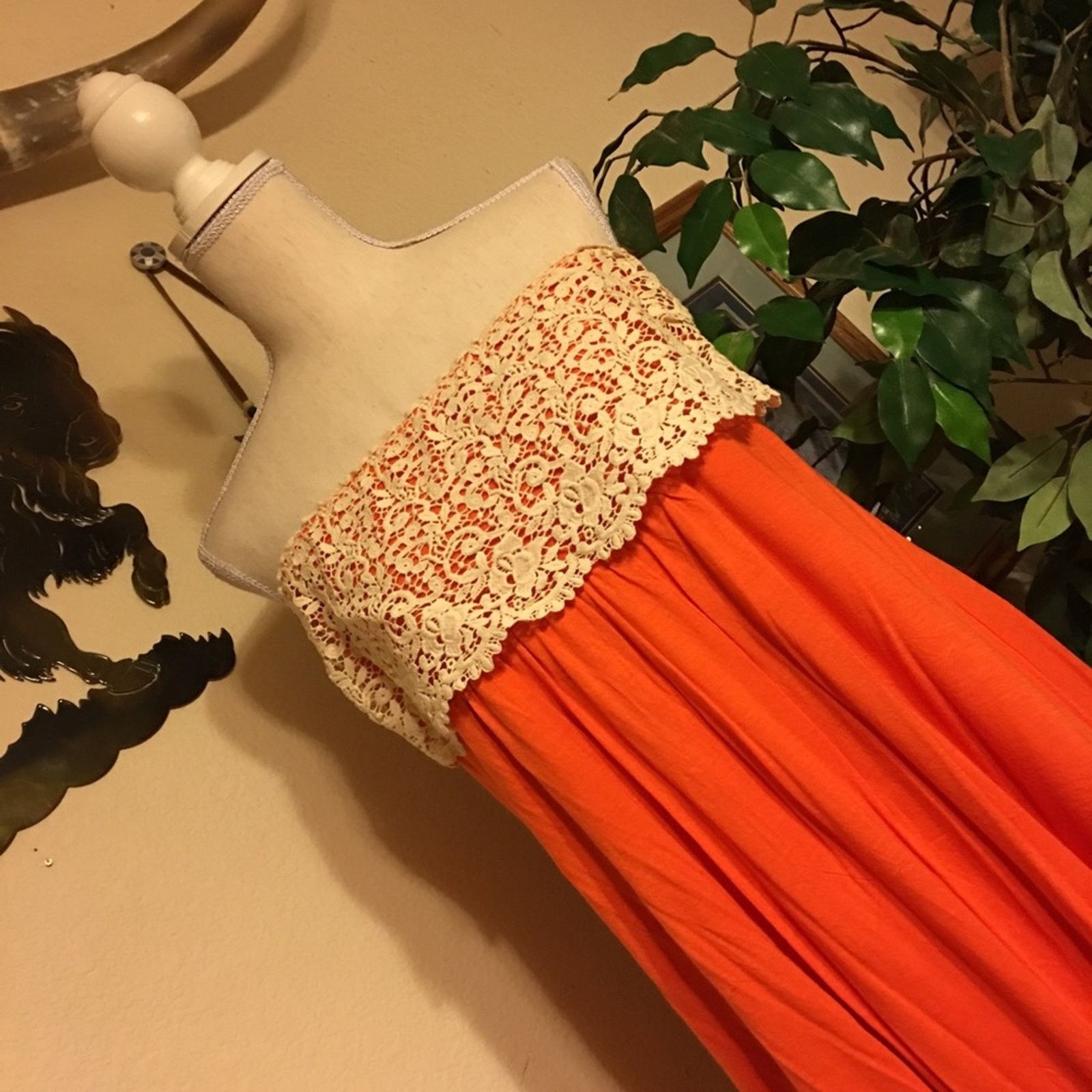 Other Trac coral and lace tube top bubble dress XL Size XL / US 12-14 / IT 48-50 - 3 Thumbnail