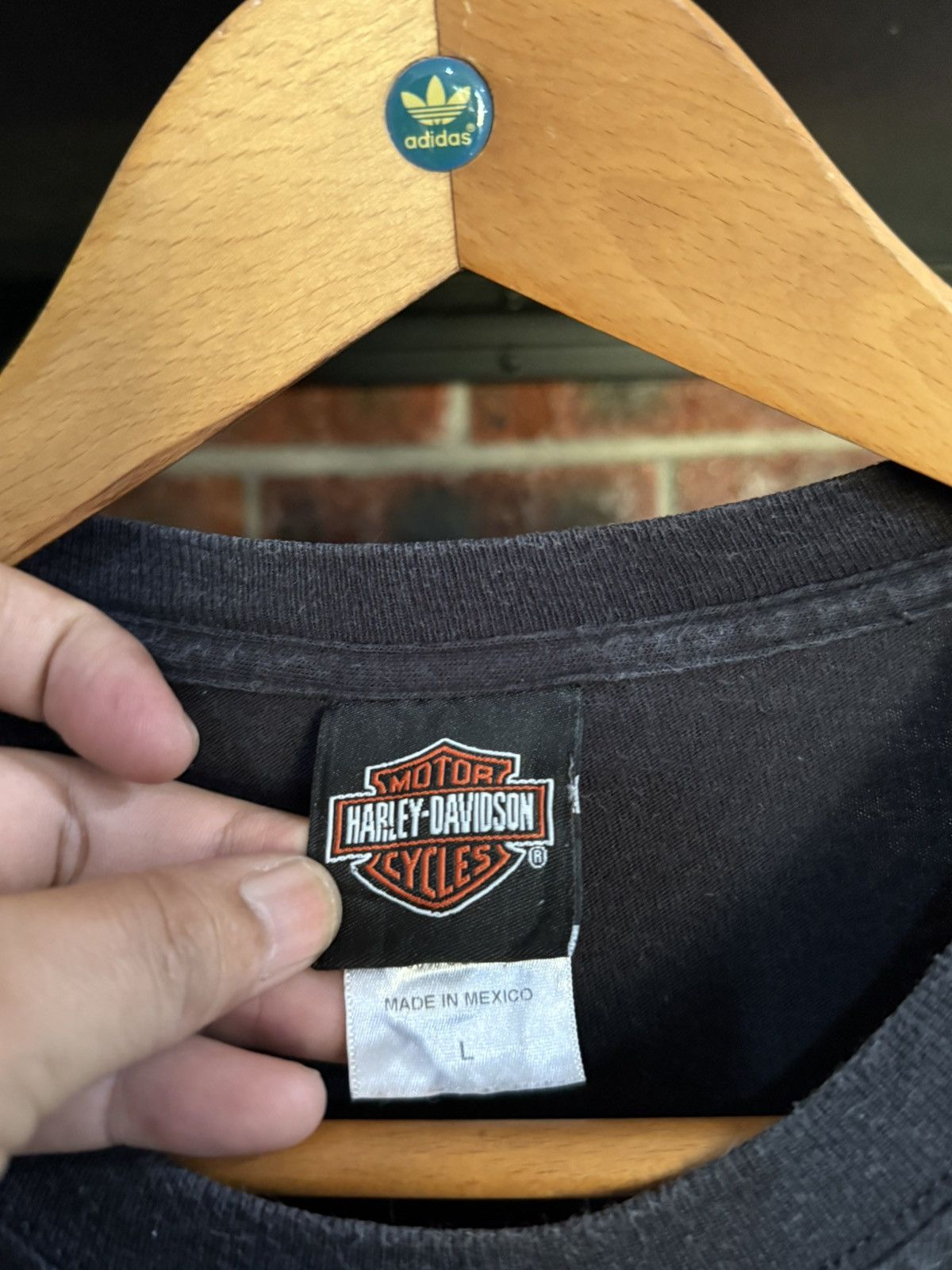 Harley Davidson Vintage Harley Davidson Get On Get Lucky Nekad Girl Faded T Size US L / EU 52-54 / 3 - 8 Thumbnail