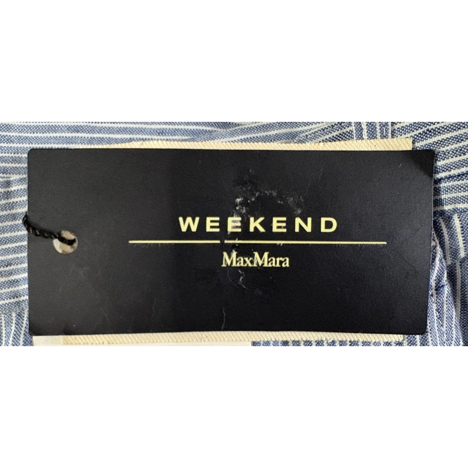 Weekend Max Mara MaxMara Weekend Linen blend wide Leg Pants size 10 color nav Size 32" / US 10 / IT 46 - 7 Thumbnail