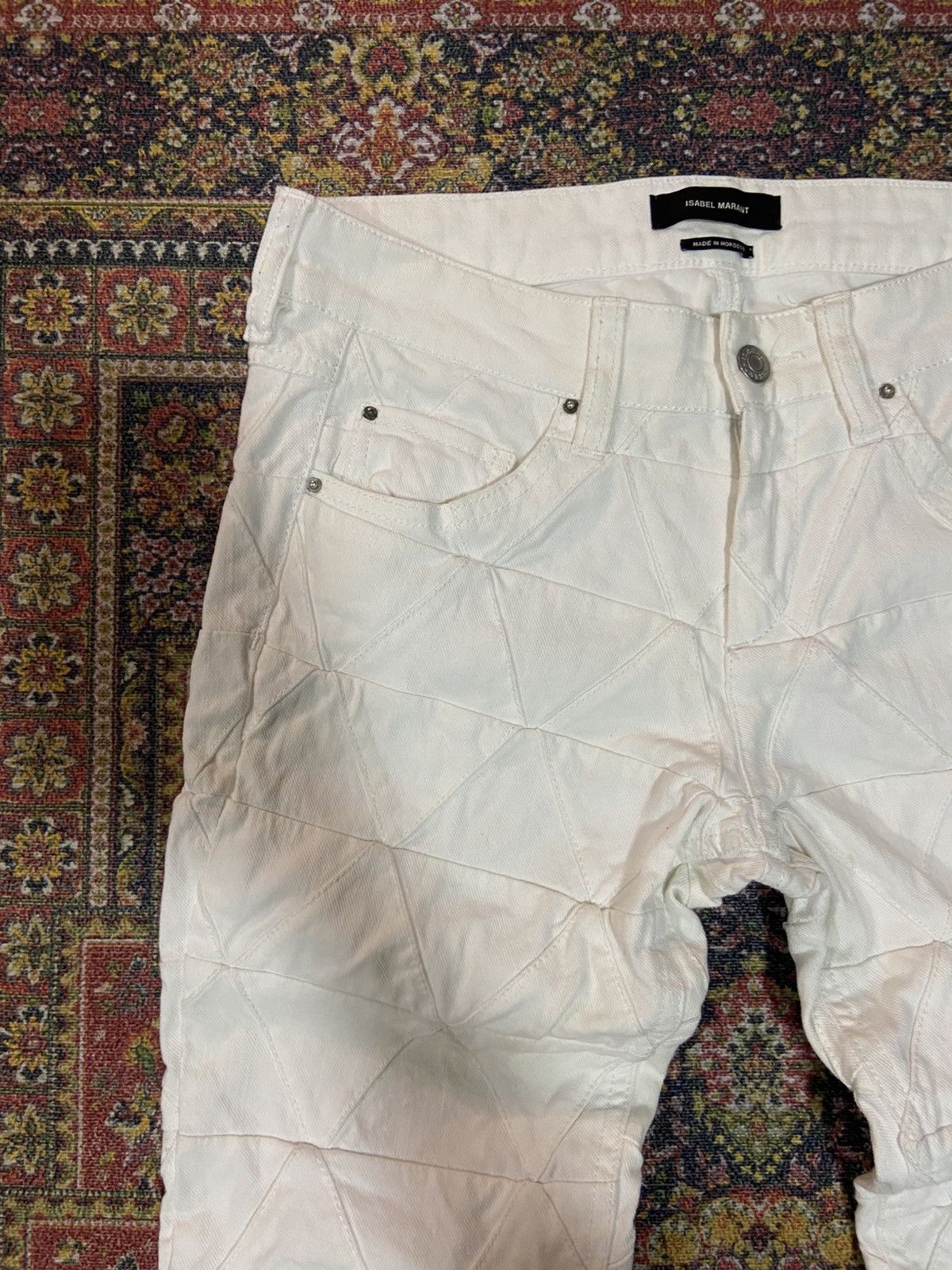 Designer × Isabel Marant Isabel Marant Rare Design White Denim Pant Size US 31 - 4 Thumbnail