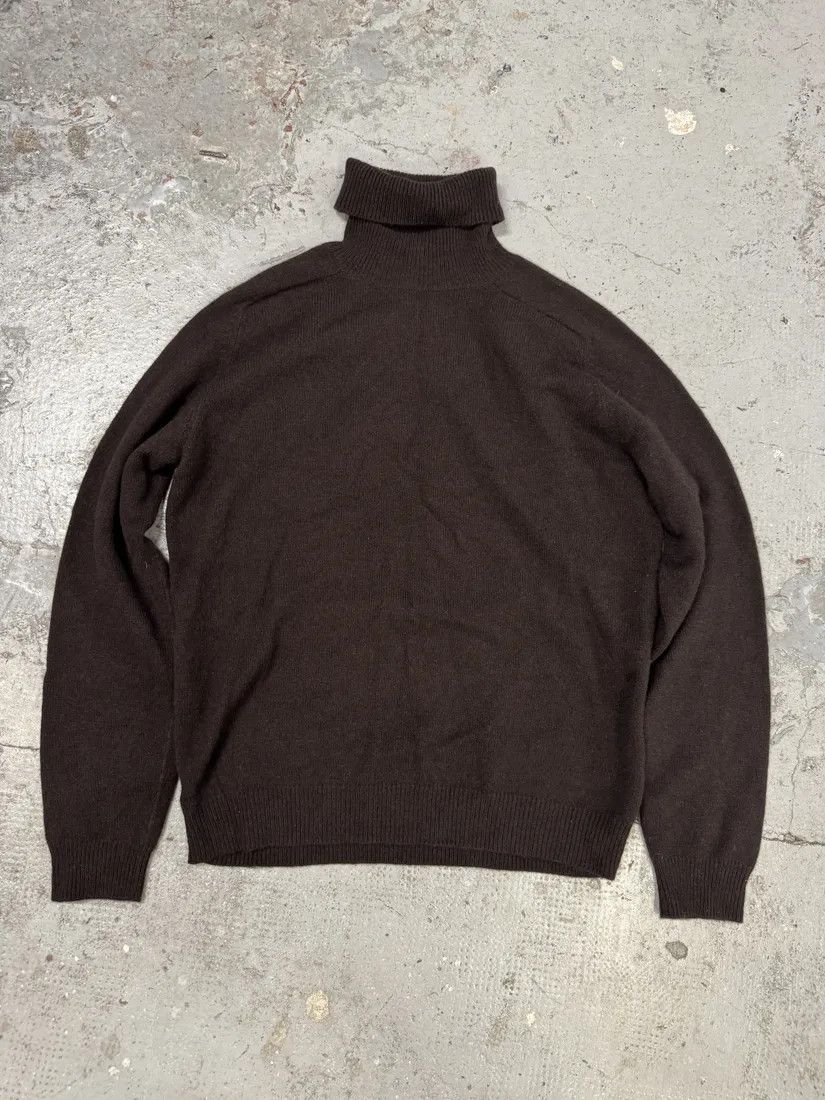 Designer × Vintage 2000s Dries Van Noten Brown Wool Turtleneck Size US M / EU 48-50 / 2 - 6 Thumbnail