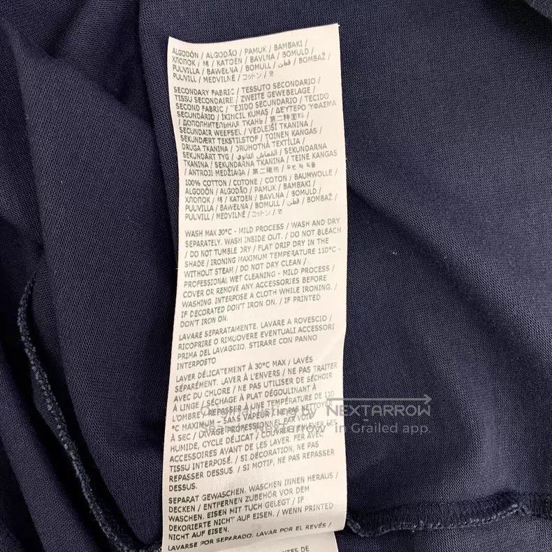 Maison Margiela Maison Margiela Dark blue logo cut cotton round-neck short Size US S / EU 44-46 / 1 - 8 Thumbnail