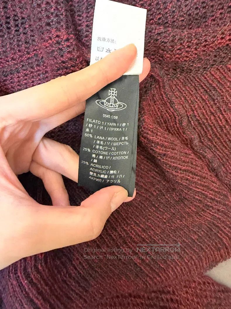 Vivienne Westwood Vivienne Westwood Burgundy Knit Cardigan Oversize Size XL / US 12-14 / IT 48-50 - 5 Thumbnail