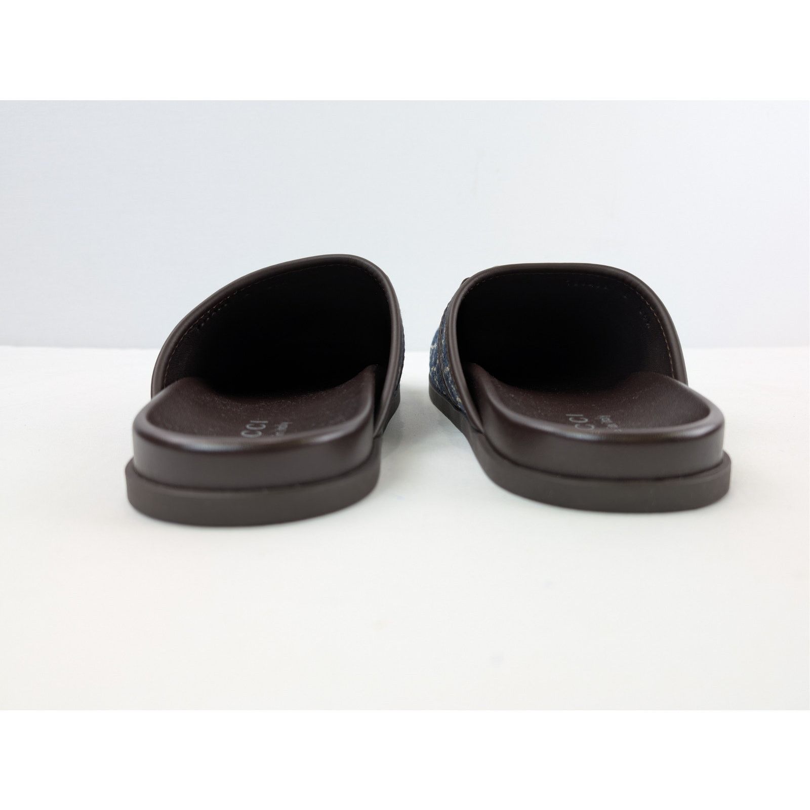 Gucci o1rshd1 Horsebit Mule Slide Sandals in Beige Blue/ Navy Blue Size US 8.5 / EU 41-42 - 10 Thumbnail