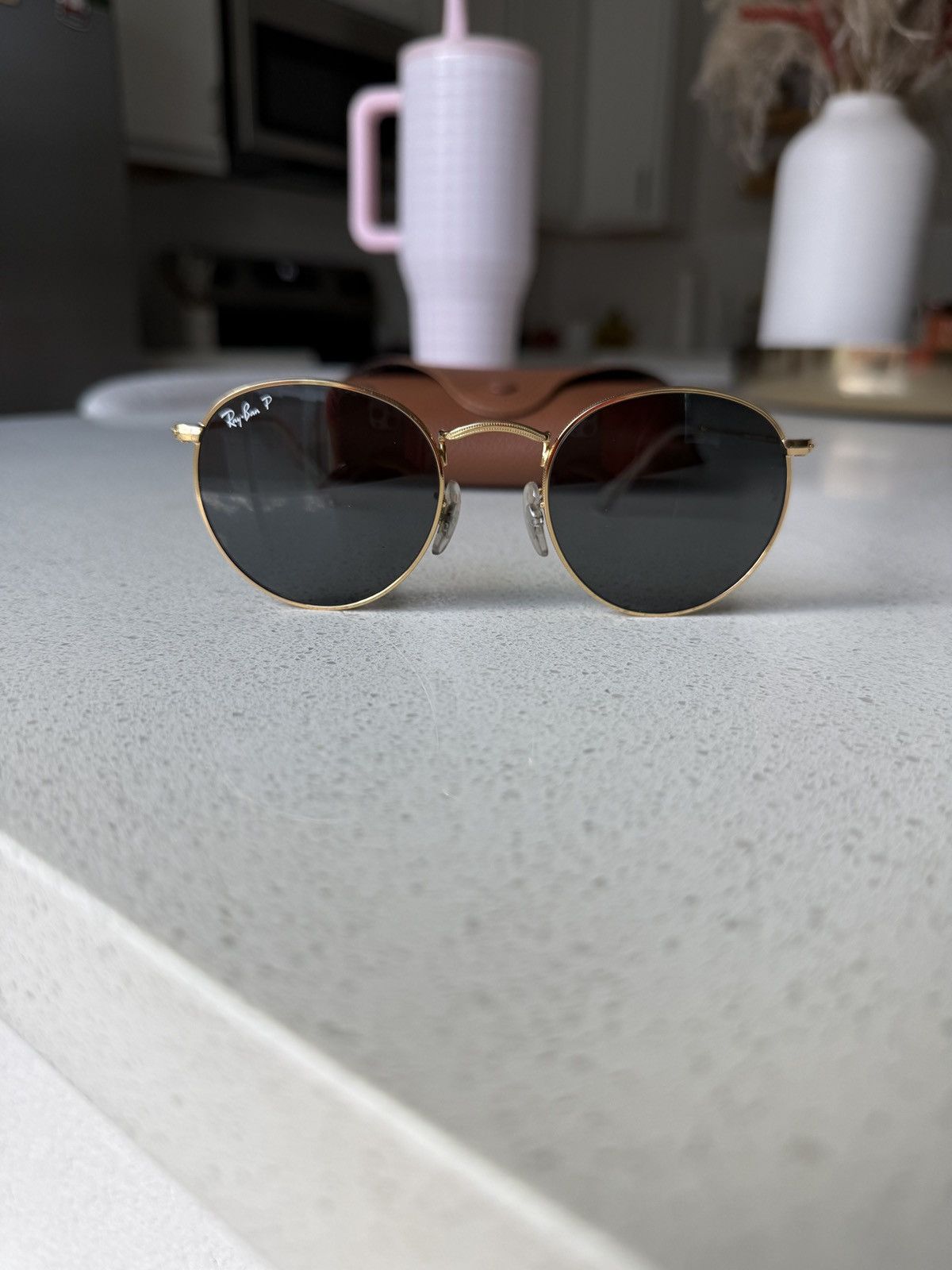 RayBan Gold and black ray-bans sunglasses Size ONE SIZE - 2 Thumbnail