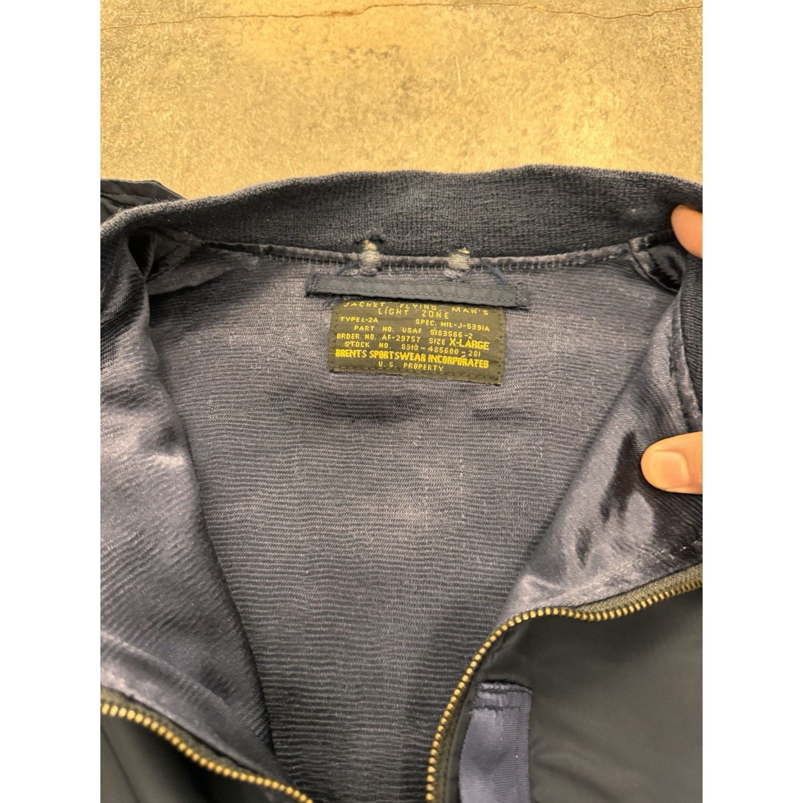 BRENTS SPORTSWEAR L-2A MIL-J-5391A 【公式通販】