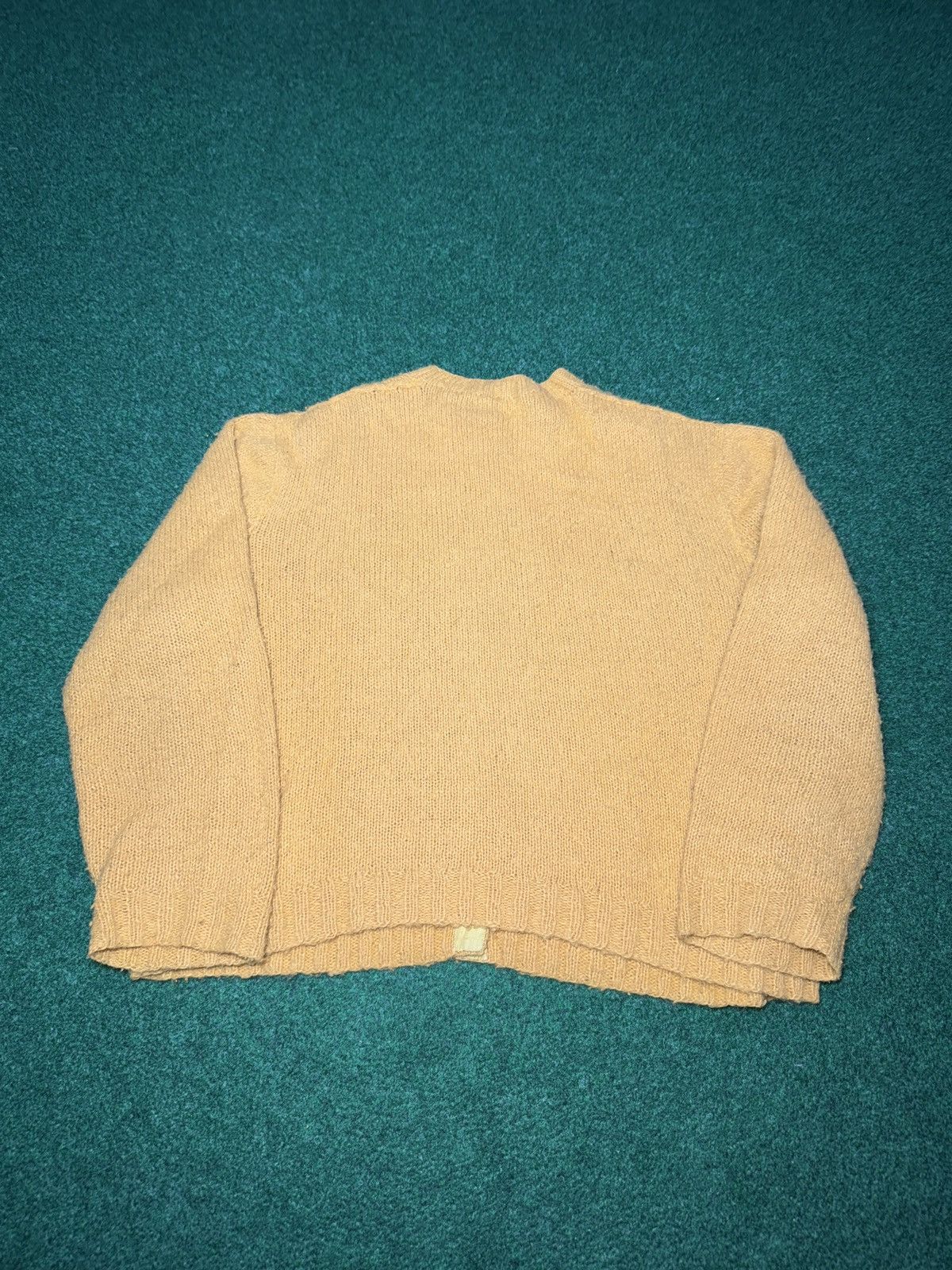 Vintage True Vintage 50s Yellow Knit Cat Eye 21x21 Yellow Sweater Size XS / US 0-2 / IT 36-38 - 4 Thumbnail
