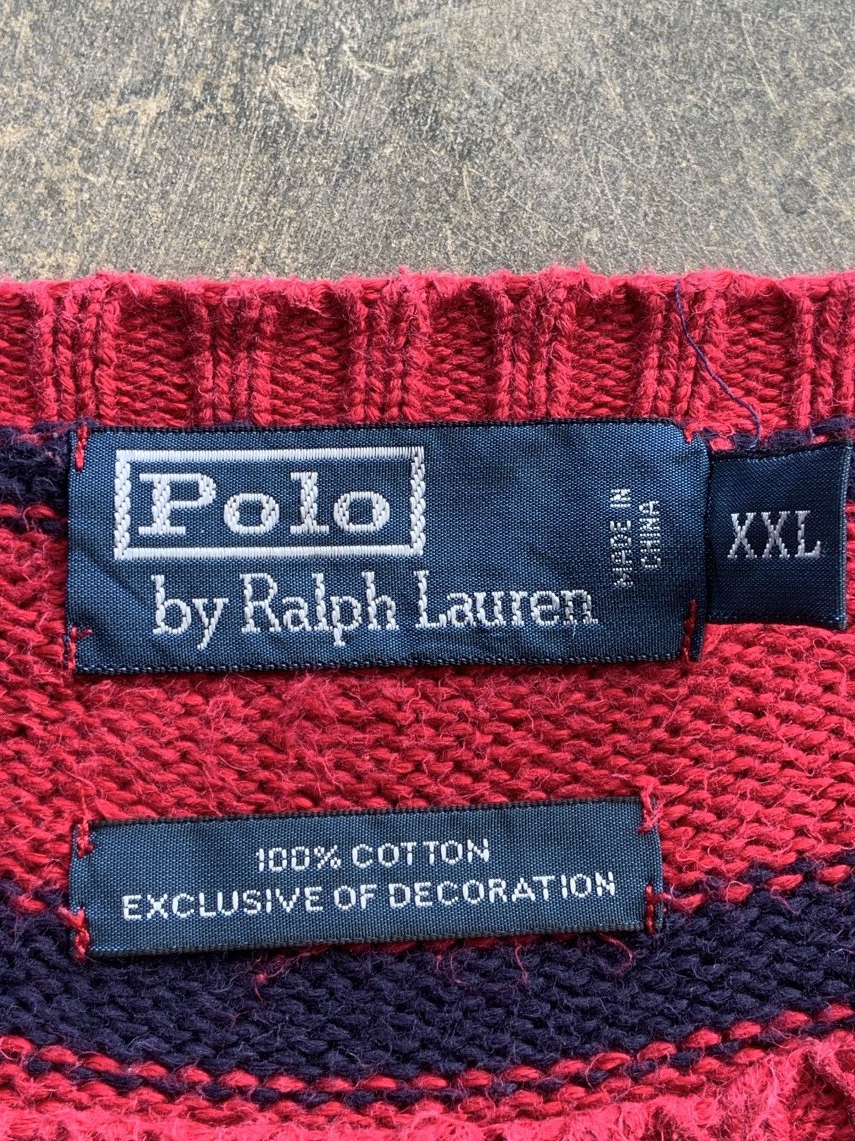 Polo Ralph Lauren 90’s Polo Ralph Lauren Stripe Sweatshirt Kurt Cobain Style Size US XL / EU 56 / 4 - 8 Thumbnail