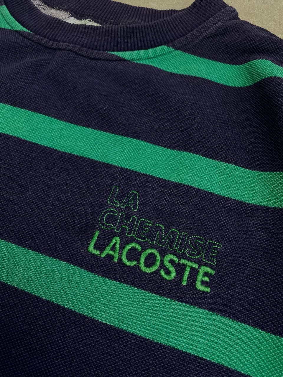 Lacoste Vintage La Chemise Lacoste Striped Sweatshirt Size US L / EU 52-54 / 3 - 11 Thumbnail