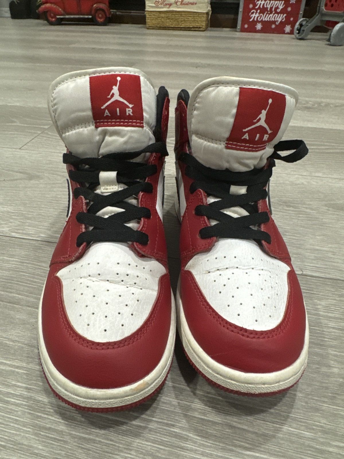 Jordan Brand Jordan 1 Mid Chicago White Toe Size US 6 / IT 36 - 7 Thumbnail
