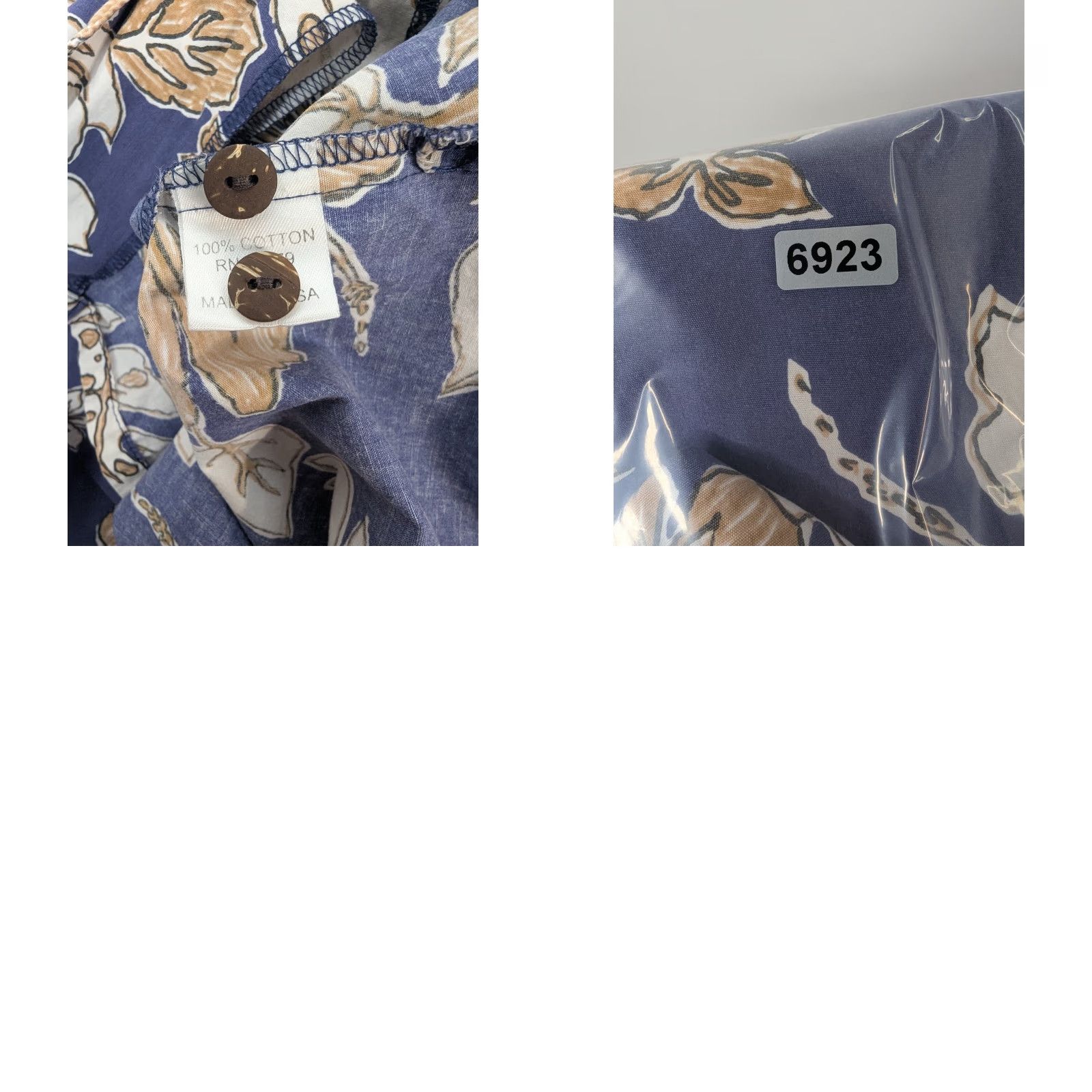 Vivobarefoot VTG Go Barefoot Shirt Men M Blue Hibiscus Floral Hawaiian Aloha Size US M / EU 48-50 / 2 - 8 Thumbnail