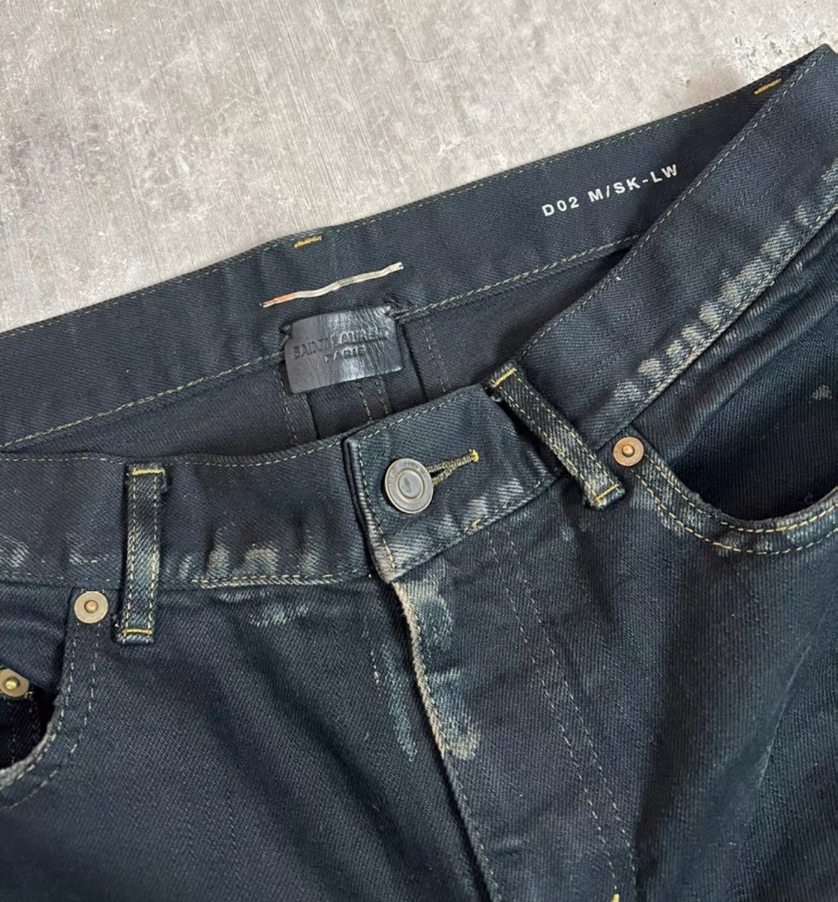 Saint Laurent Paris Saint laurent Oil Damage Jeans 2501-Nextarrow Size US 31 - 4 Thumbnail