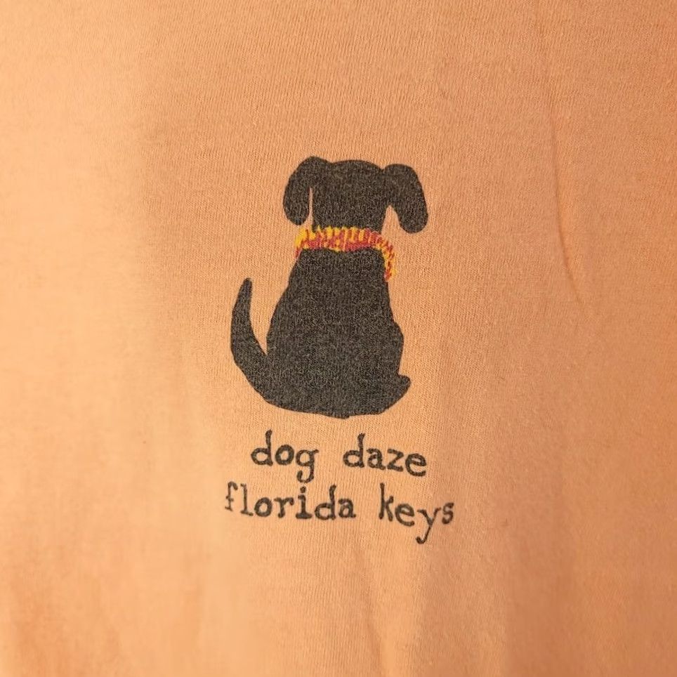 Vintage VINTAGE Gravity Tropical Dog T Shirt Mens Large 90s Florida Keys Palm Tree Orange Cotton Crew Neck Short Sleeve Dog Daze Womens Mens Boys Girls Size US L / EU 52-54 / 3 - 3 Thumbnail
