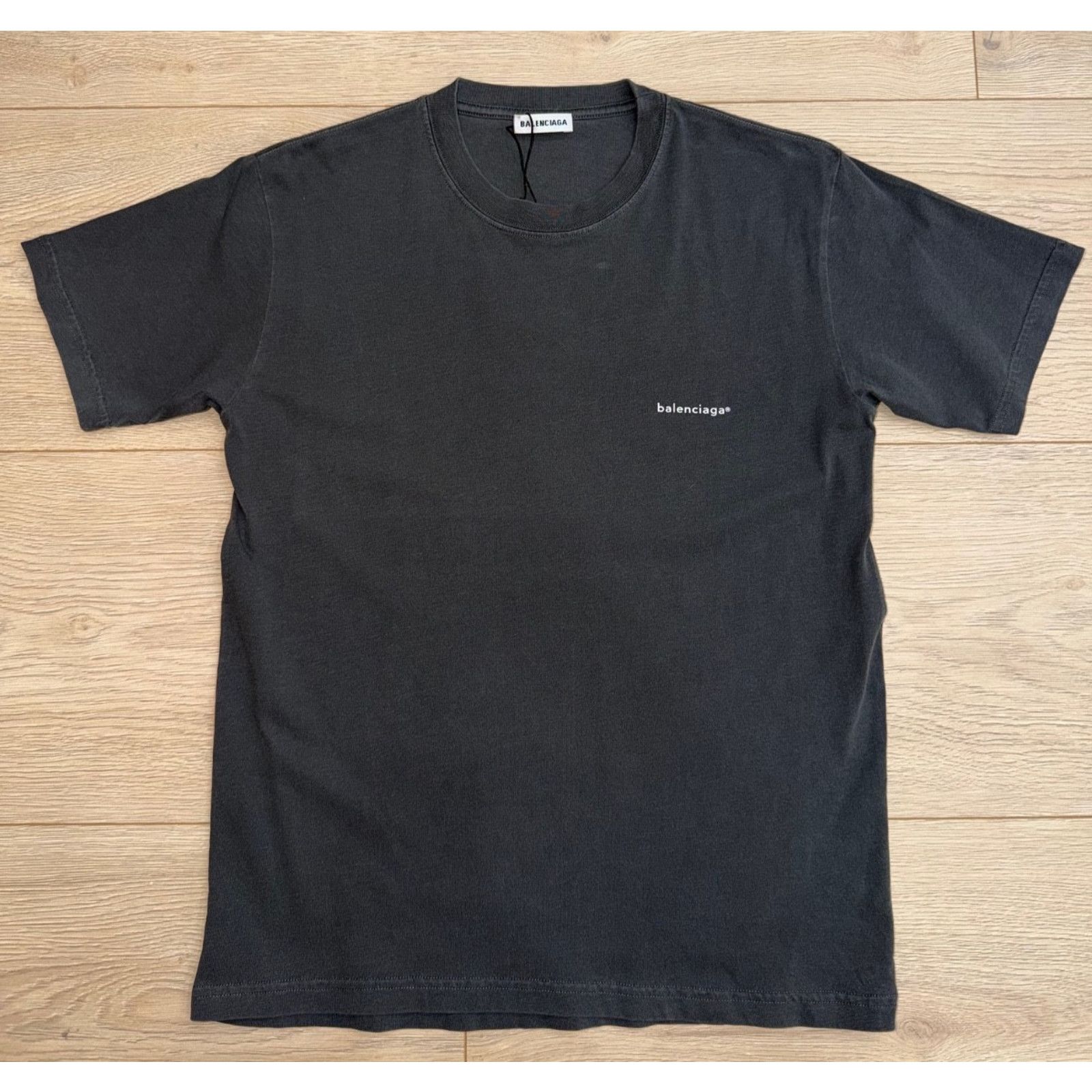 Balenciaga Balenciaga Archetype 2017 Dark Grey Logo Short Sleeve Tee M Size M / US 6-8 / IT 42-44 - 4 Thumbnail