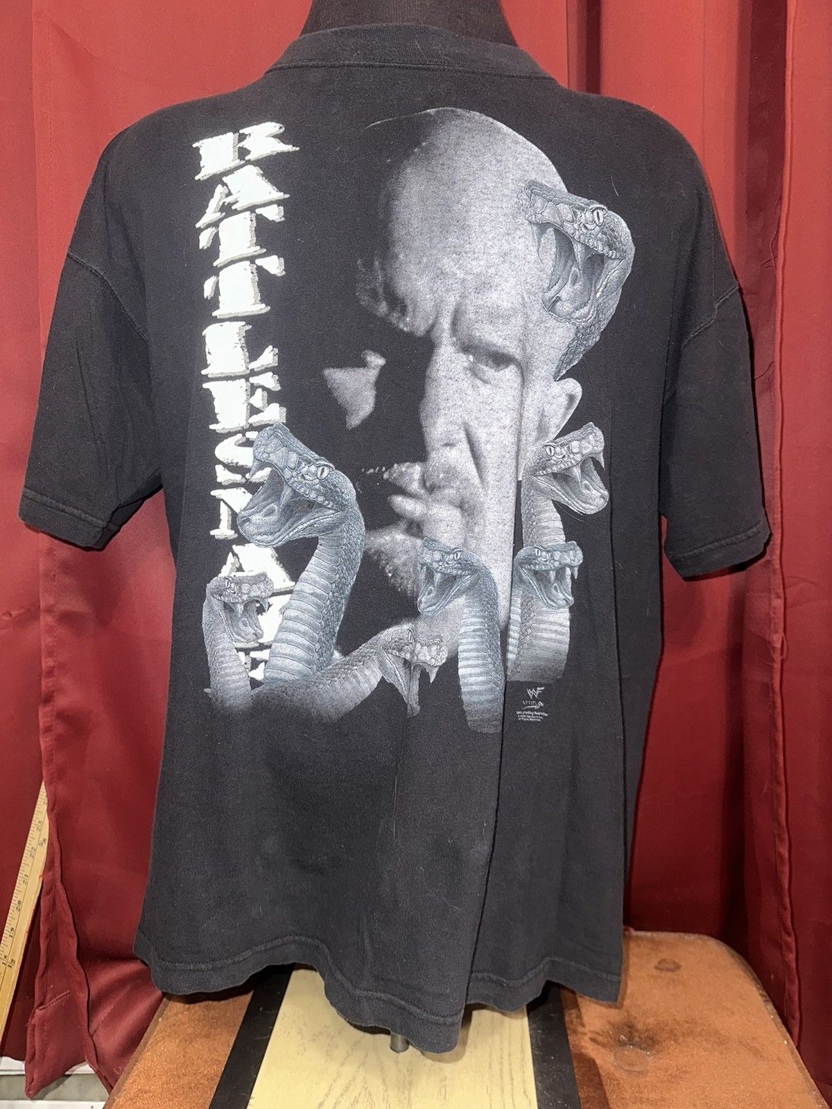 Vintage × WWF Vintage Stone Cold Steve Austin Tshirt WWF Rattlesnake Grail Size US XL / EU 56 / 4 - 1 Thumbnail