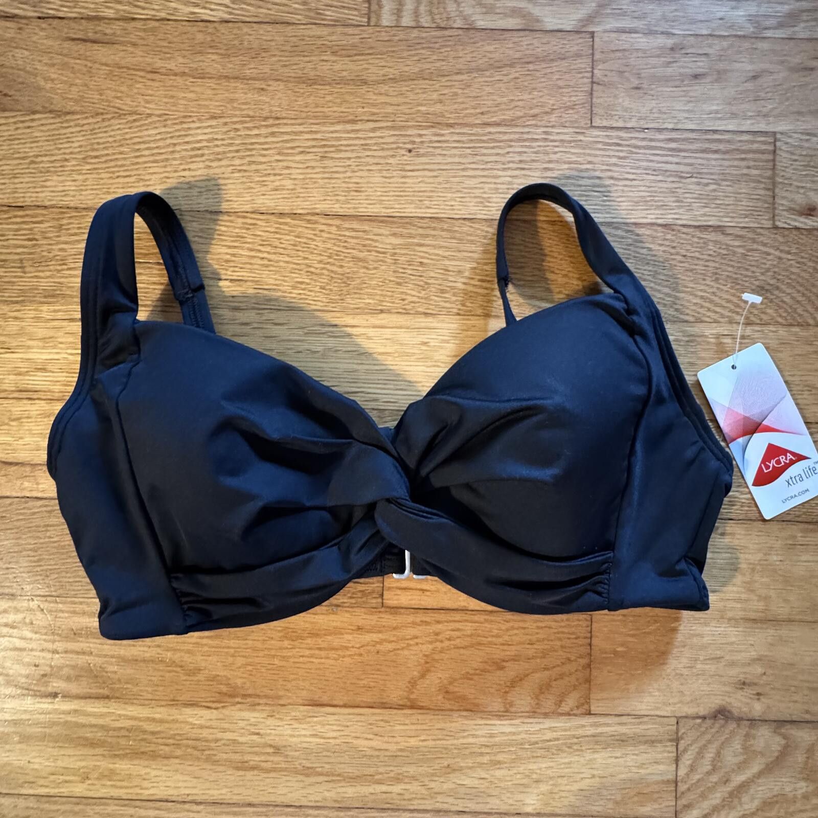 Lands' End New Lands' End Black Swim Top Size 10 Size ONE SIZE - 1 Thumbnail