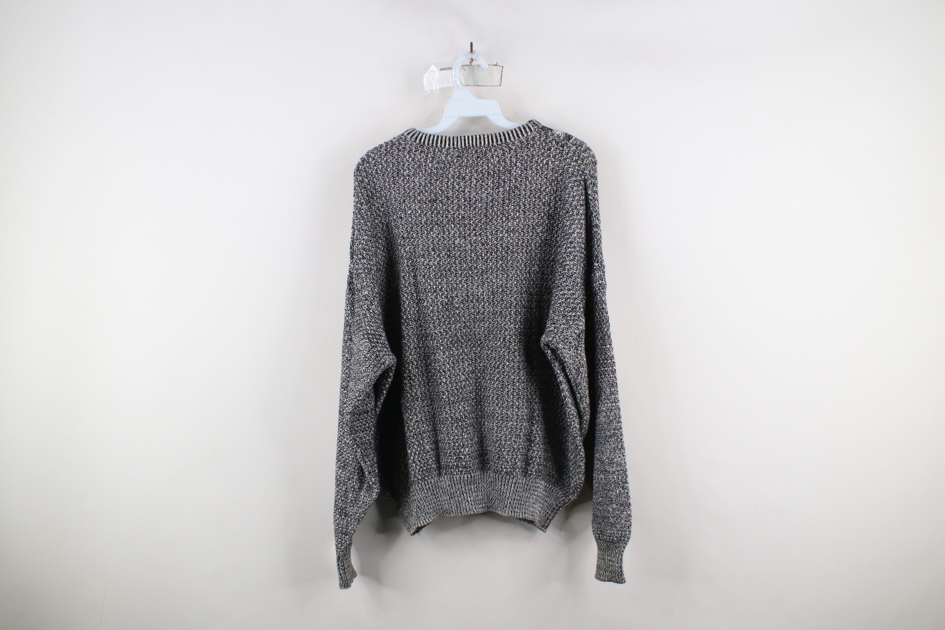 Vintage Vintage 90s Streetwear Geometric Thermal Cable Knit Sweater Size XL / US 12-14 / IT 48-50 - 8 Thumbnail