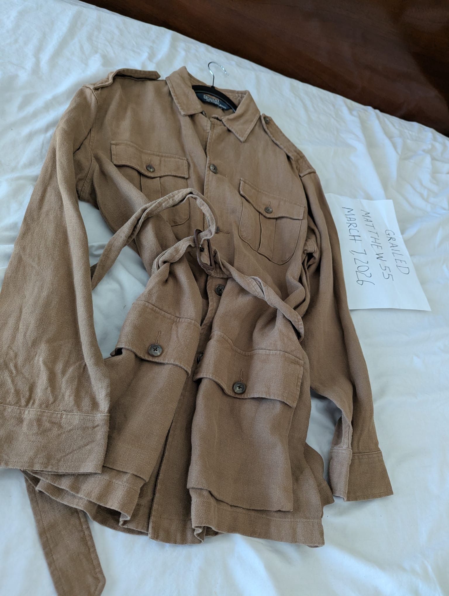 Vintage Linen Safari Jacket