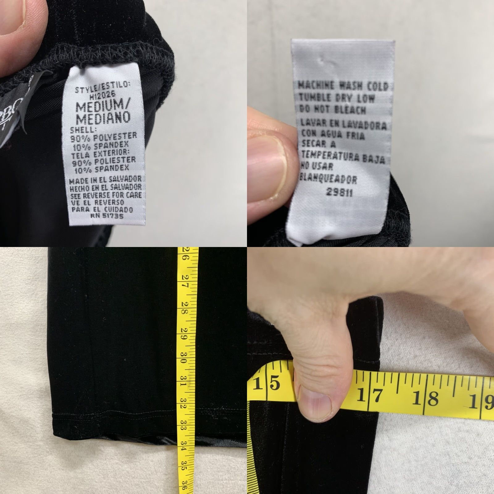 Vintage VINTAGE Sag Harbor Black Velvet Skirt M Women Midi Skirt 28x34 Slit Stretch Elastic Waist Dark Gothic 80s 90s Party/Cocktail Womens Size 32" / US 10 / IT 46 - 8 Thumbnail