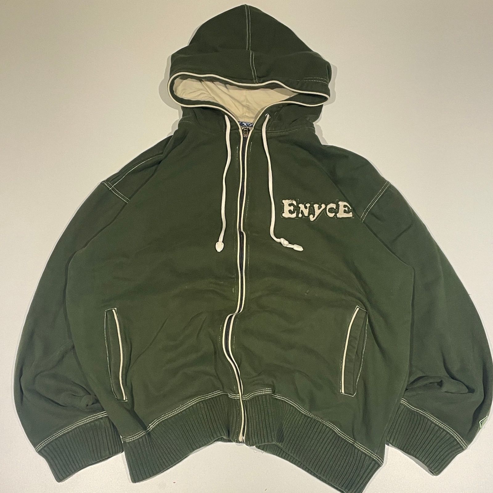 Enyce × Vintage ENYCE GREEN Y2K ZIP UP HOODIE | Grailed