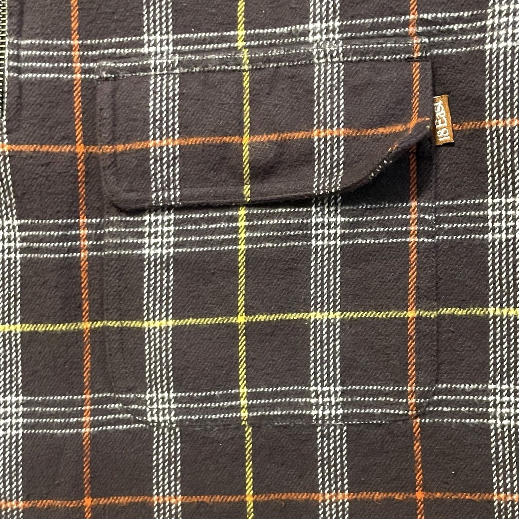 18 East Jacket Mens 1XL Purple Plaid Shacket 1/4 Zip Knit Cotton Shirt Mfg Nwot, Men's — image 4 of 6