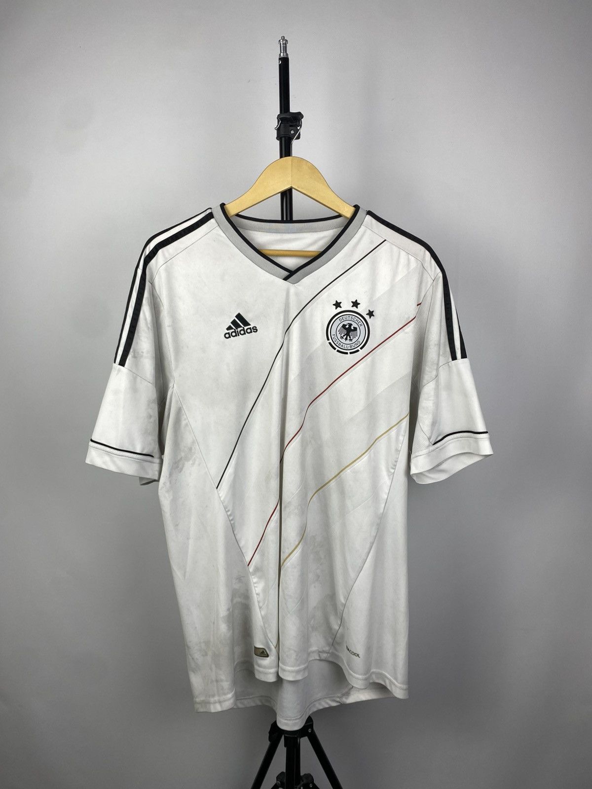 Adidas × Vintage 90s Vintage Adidas Deutscher Fussball-Bund Football Jersey Size US XL / EU 56 / 4 - 1 Thumbnail