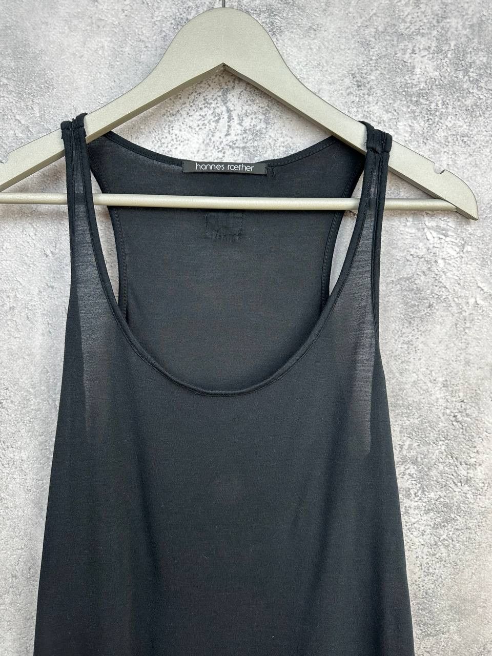 hannes roether Hannes Roether Sheer Longline Tank Top Avant-Garde Tunic Size M / US 6-8 / IT 42-44 - 4 Thumbnail