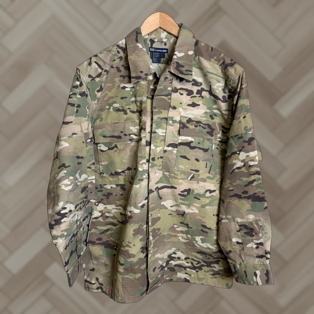 Vintage 5-11 Tactical Mens Green/Brown Camo Jacket Sz Large Size US L / EU 52-54 / 3 - 1 Thumbnail