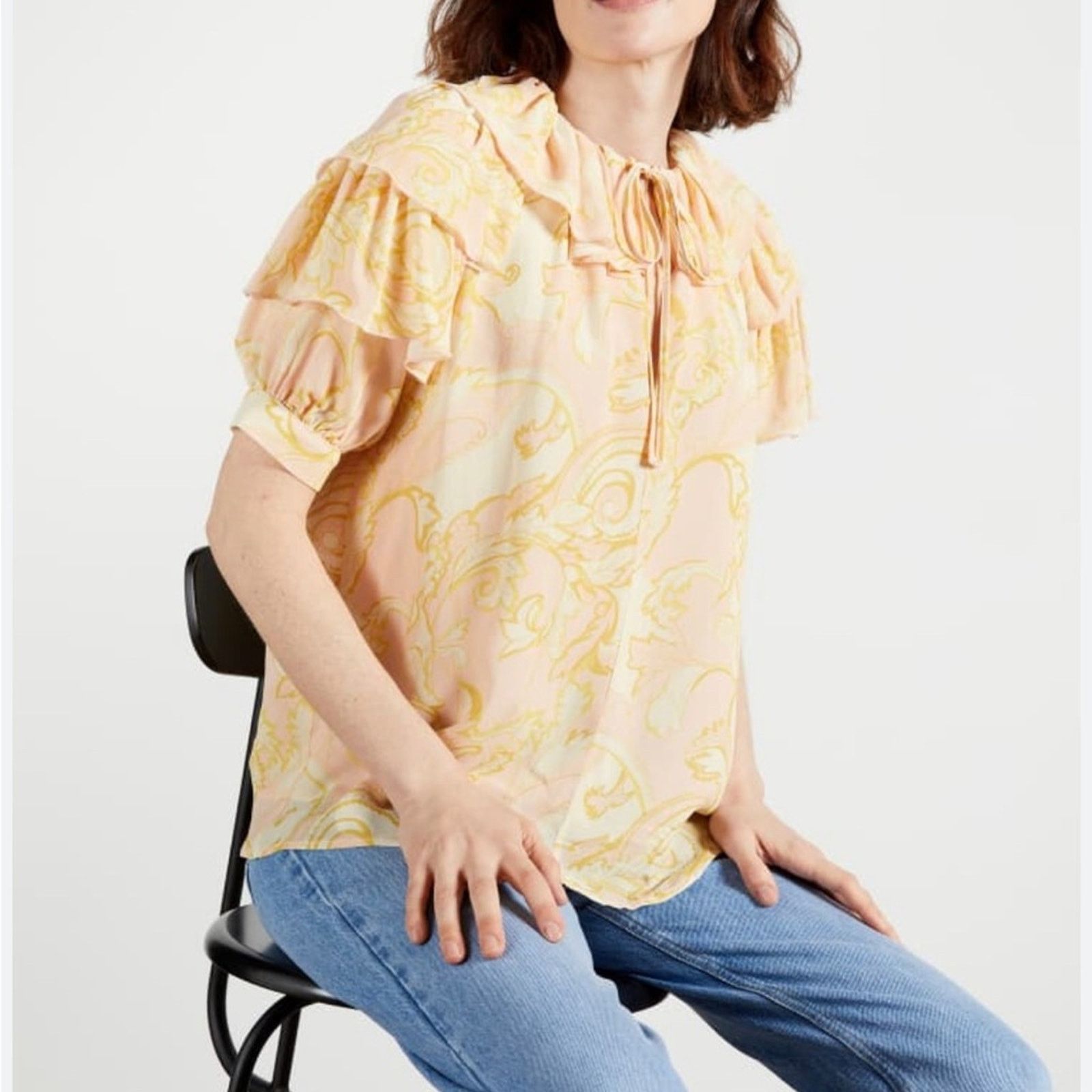 Ted Baker Ted Baker Frisis paisley print ruffle tie front blouse Size M / US 6-8 / IT 42-44 - 4 Thumbnail