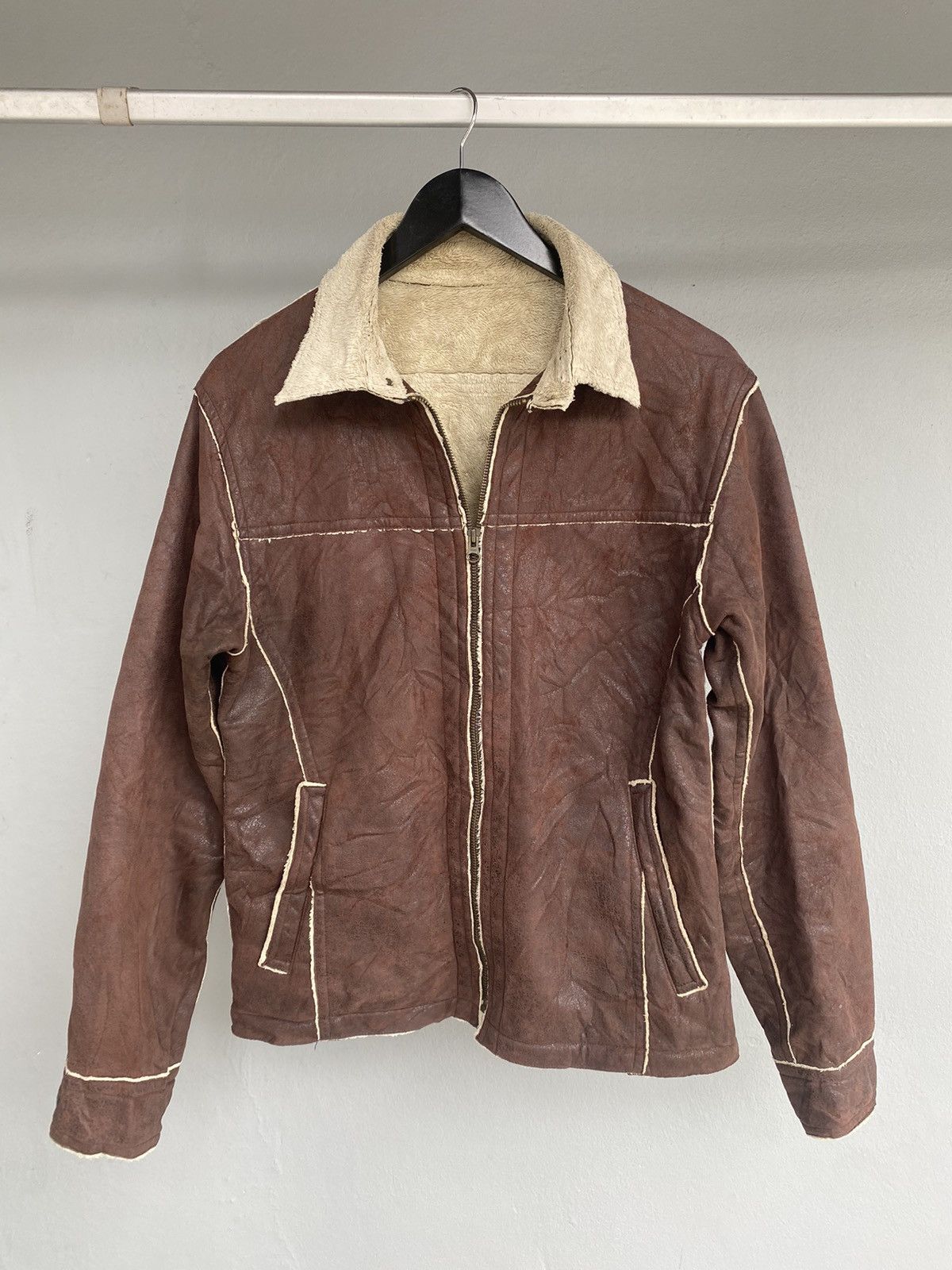 Issey Miyake × Japanese Brand × Tete Homme Tete homme Leather jacket Size US L / EU 52-54 / 3 - 2 Thumbnail