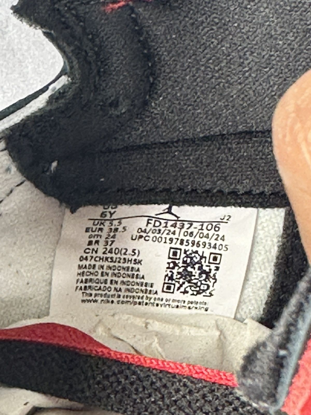 Jordan Brand Air Jordan 1 ‘Black Toe Reimagined’ Size US 6 / EU 39 - 7 Thumbnail