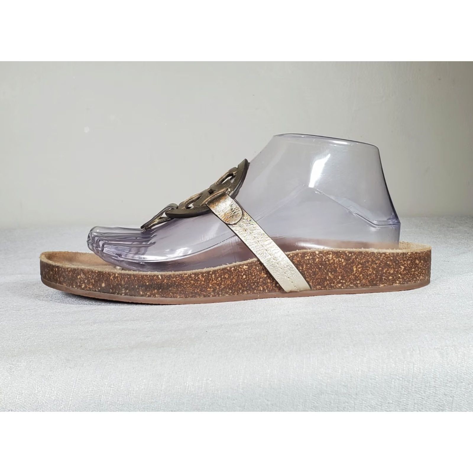 Tory Burch Tory Burch Thong Womens Spark Gold Miller Cloud Sandals Natural Metallic Cork Women Size US 10 / IT 40 - 6 Thumbnail