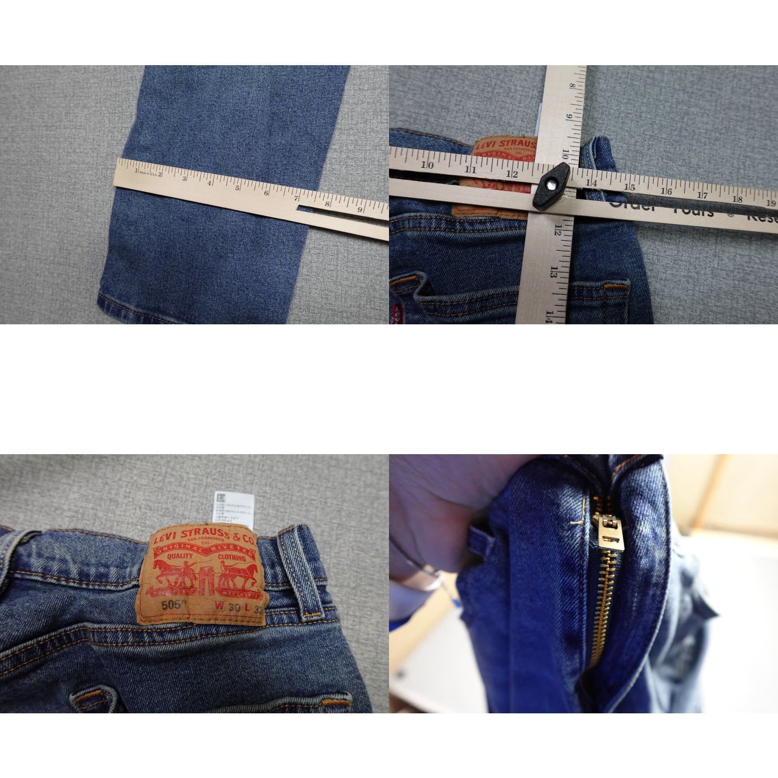 Levi's Levi's 505 Jeans Mens 30x32 Blue Regular Fit Western Cowboy Rancher Light Wash Size US 30 / EU 46 - 8 Thumbnail