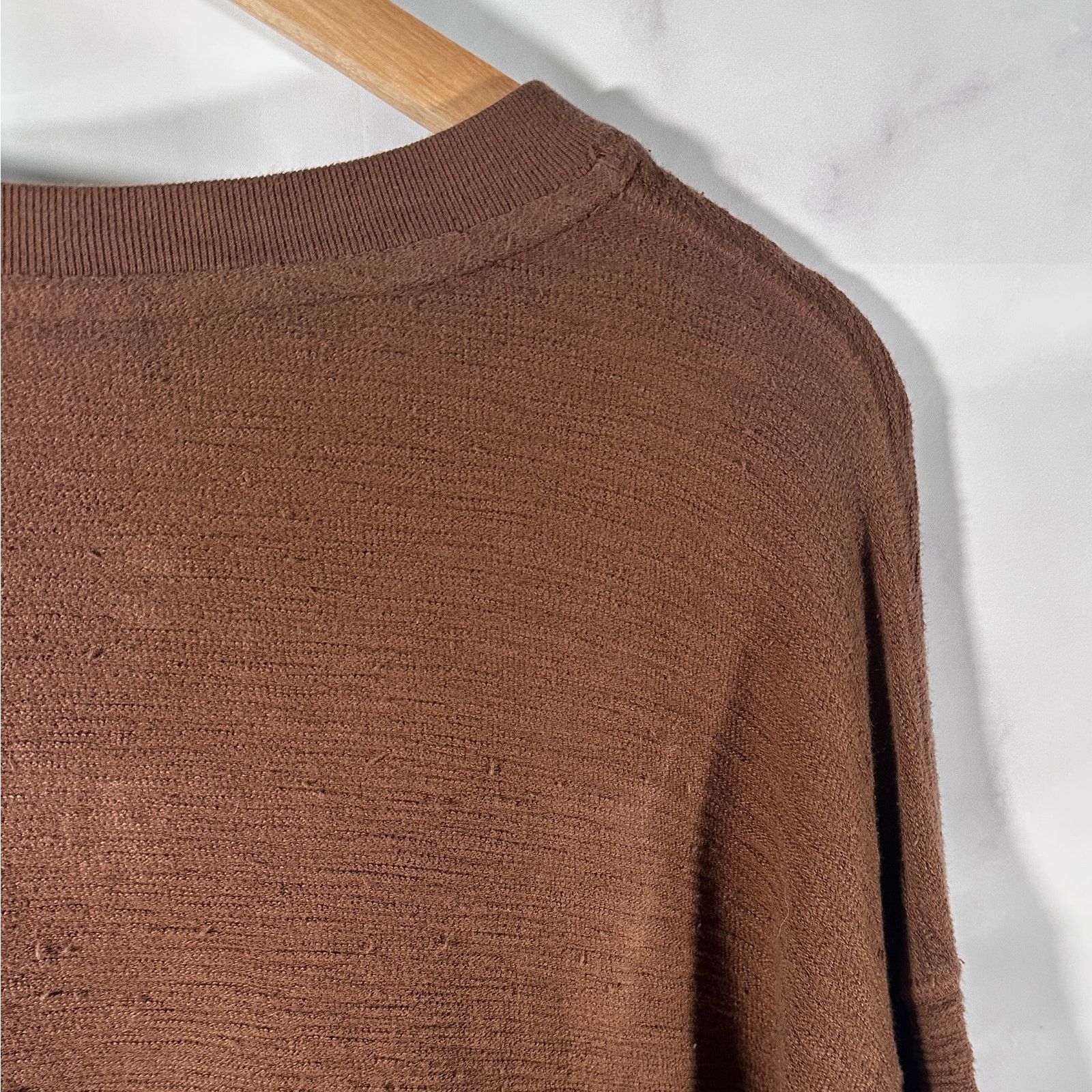 HIDDEN Hidden NY Brown Slub Henley Longsleeve Size US XL / EU 56 / 4 - 7 Thumbnail