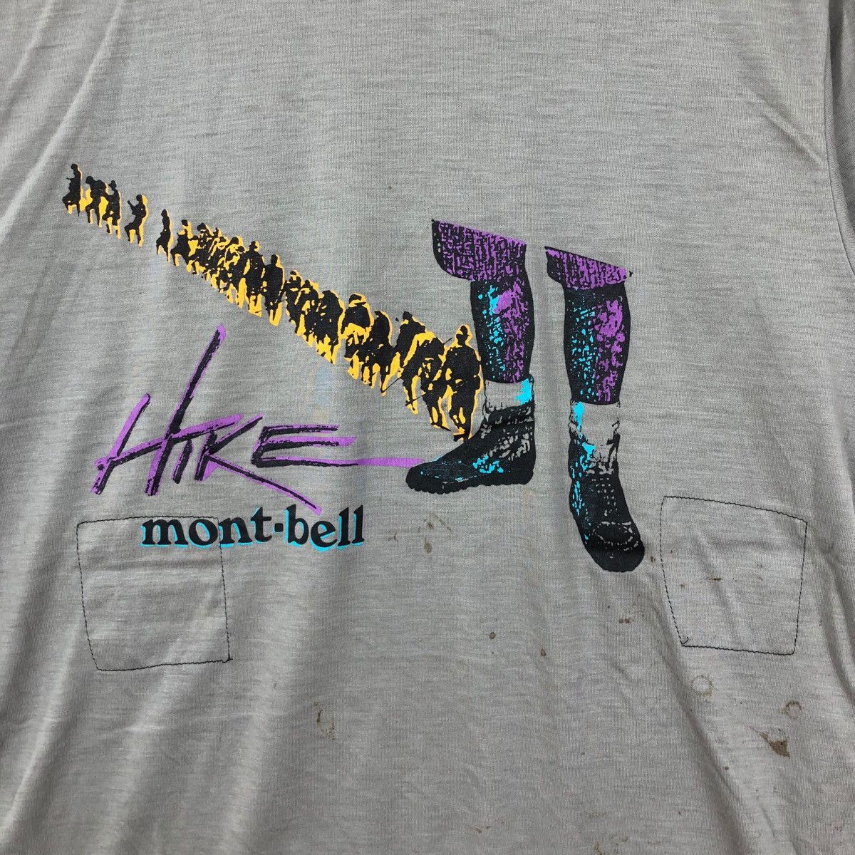 Montbell Vintage 90s MONT-BELL T-Shirt Hike Distressed Size US M / EU 48-50 / 2 - 3 Thumbnail