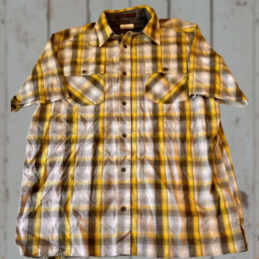 Vintage Columbia Button-Up Shirt Mens L Green White Plaid Short Sleeve Shirt Regular Fit Short Sleeve Plaid Shirt Mens Size US L / EU 52-54 / 3 - 1 Thumbnail