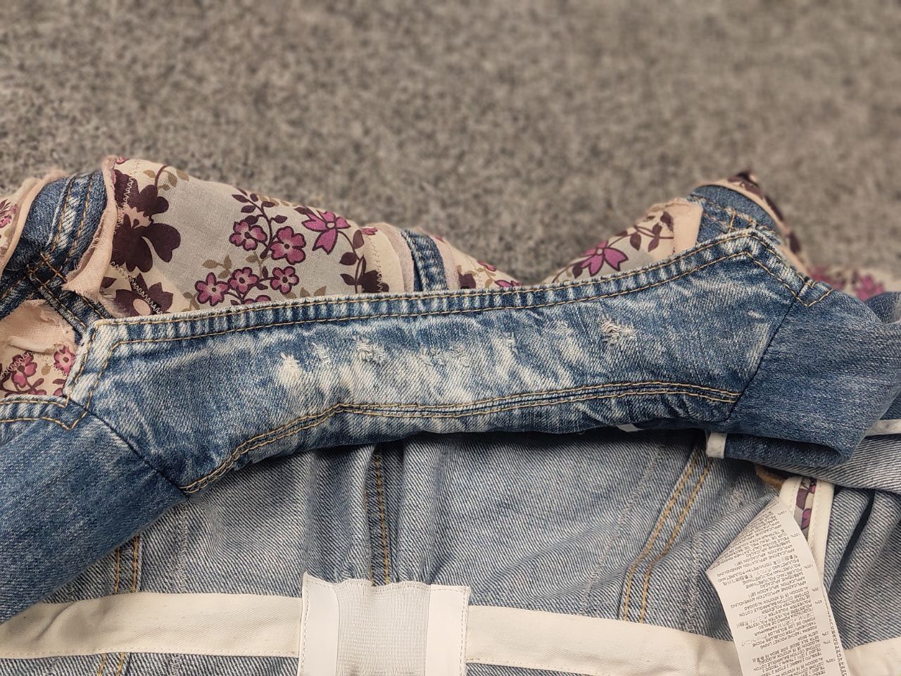 Dsquared2 Design Denim Patchwork Flower string Blazer Jacket