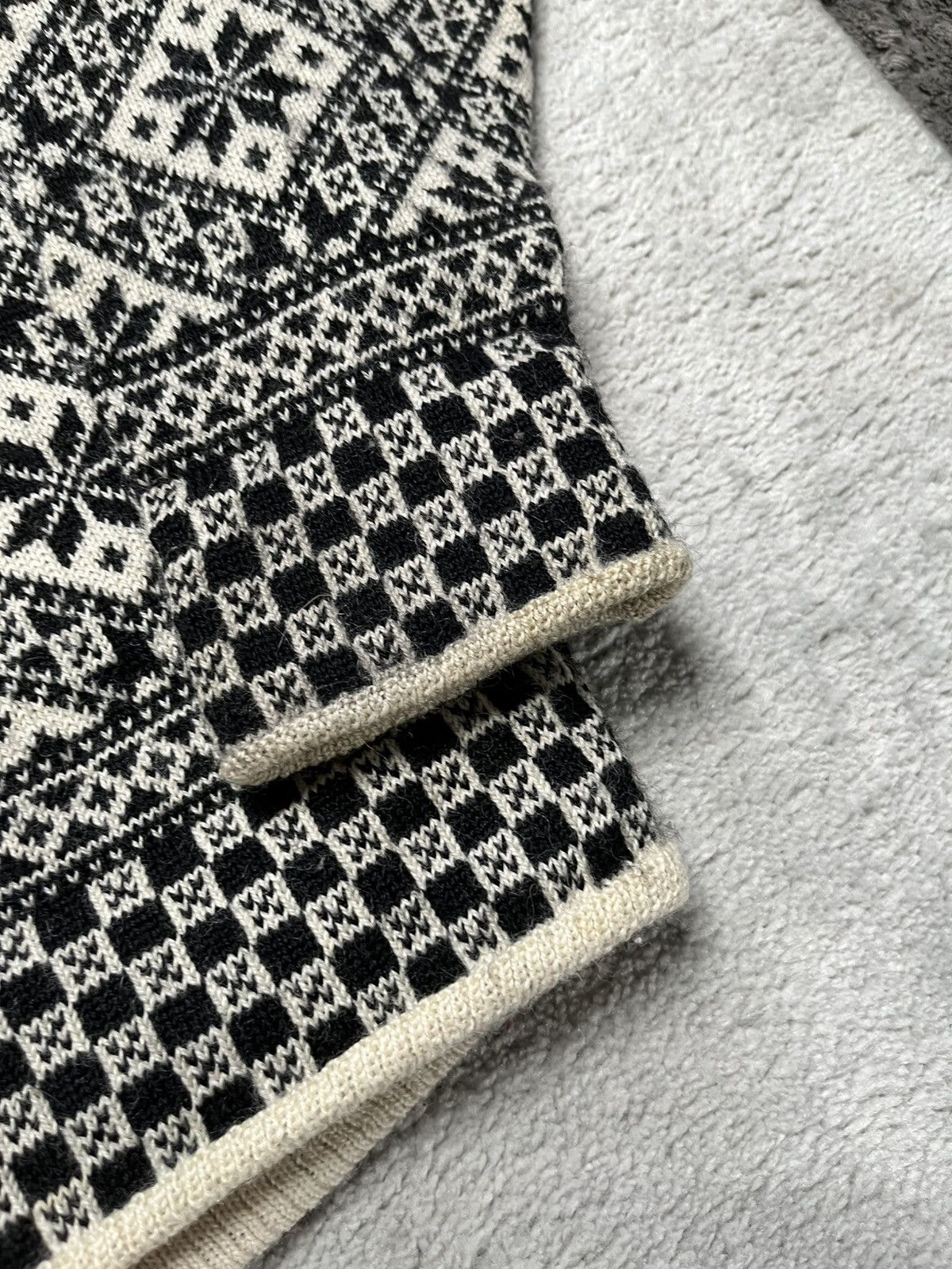Vintage Wool Winter Heavy -Kniwear Sweater Basic Figured Size US L / EU 52-54 / 3 - 6 Thumbnail