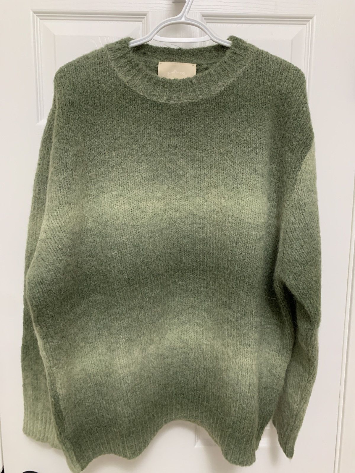 image of Five Four Fivefourfive 545 Alpaca Sweater Gradient Green Xl, Men's
