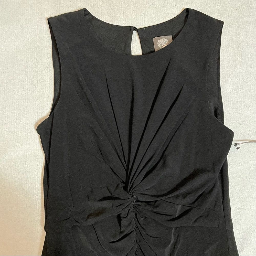 Vince Camuto NWT New Vince Camuto Ruched Body-Con Midi Sleeveless Black Size L / US 10 / IT 46 - 8 Thumbnail