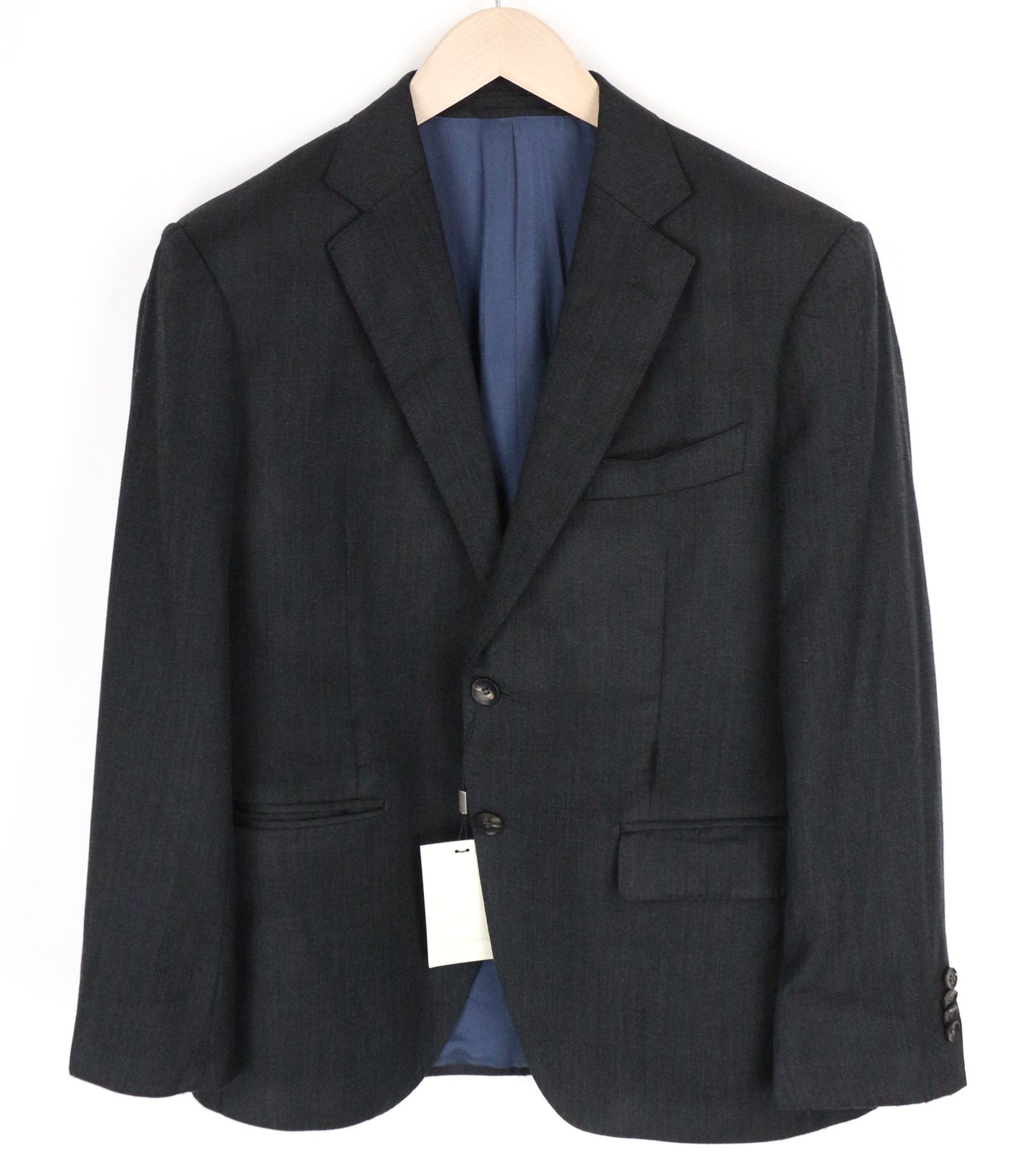 image of Suitsupply Napoli Uk38S Dark Grey Wool Lined Notch Blazer 72669, Men's