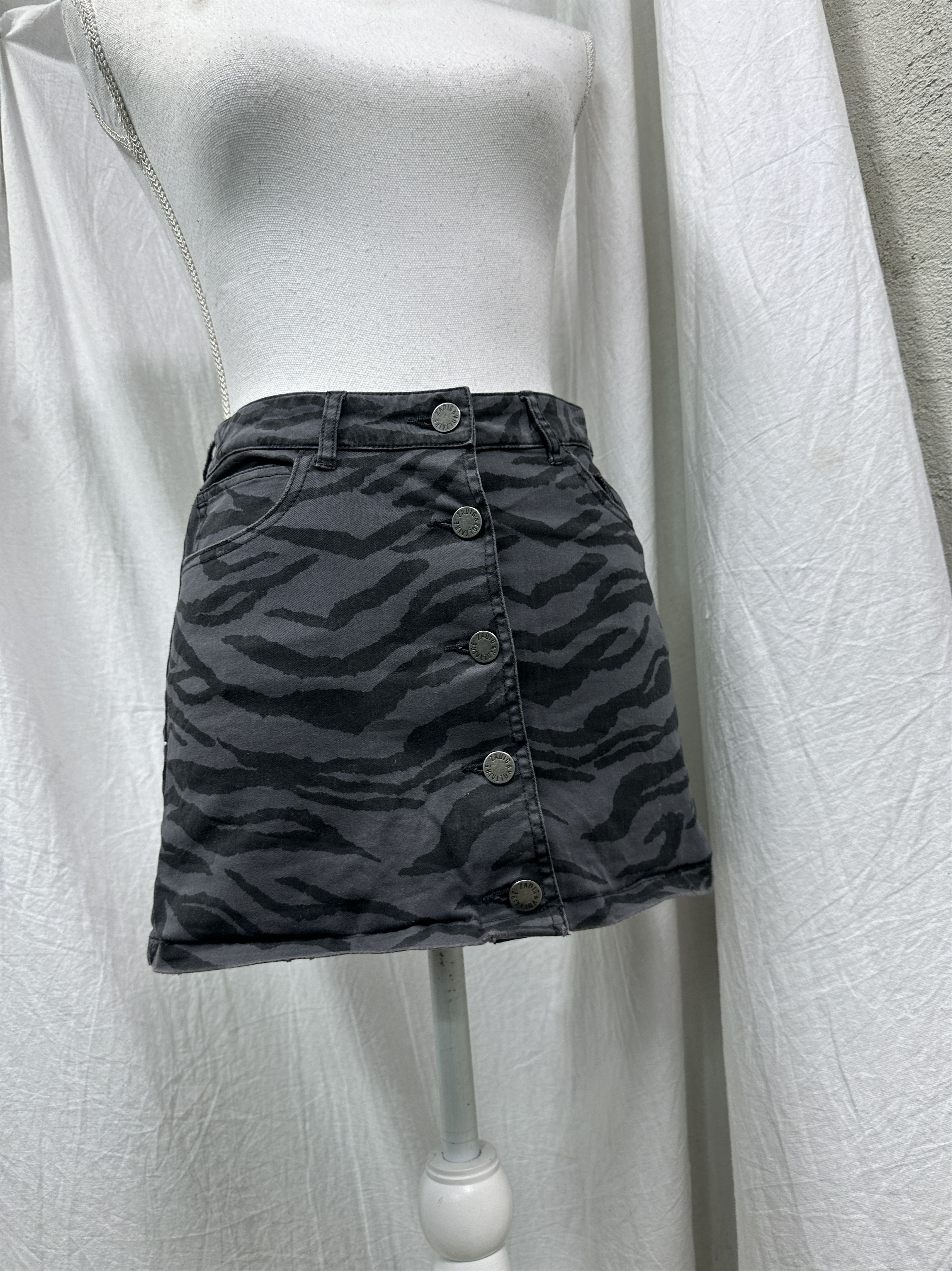 Zadig & Voltaire Vintage Avant Garde Zebra Print Zadig & Voltaire Skirt 00s Size 25" / US 0 / IT 36 - 1 Thumbnail