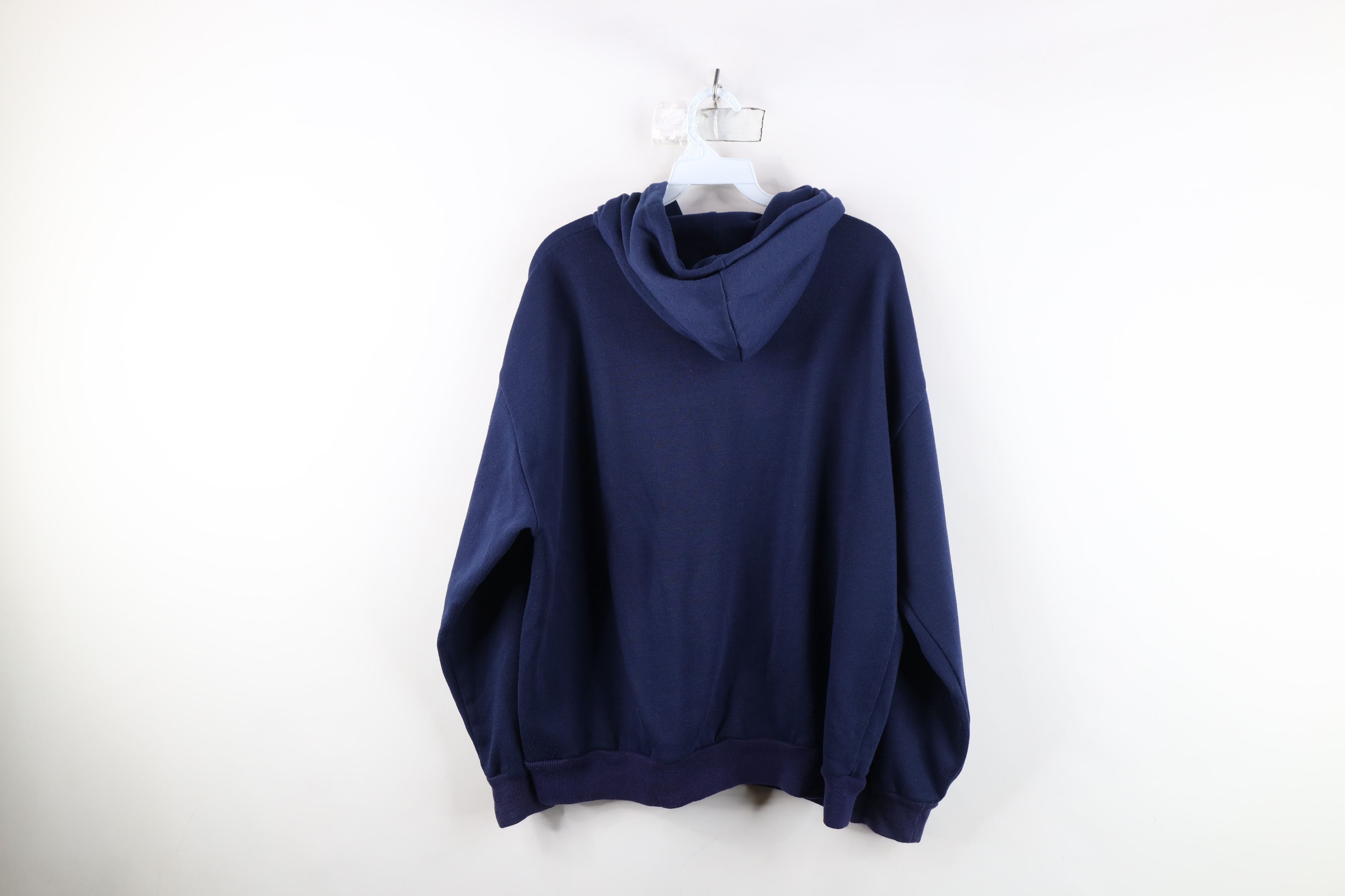 Vintage Vintage 70s 80s Streetwear Blank Full Zip Hoodie Blue Size US L / EU 52-54 / 3 - 12 Thumbnail
