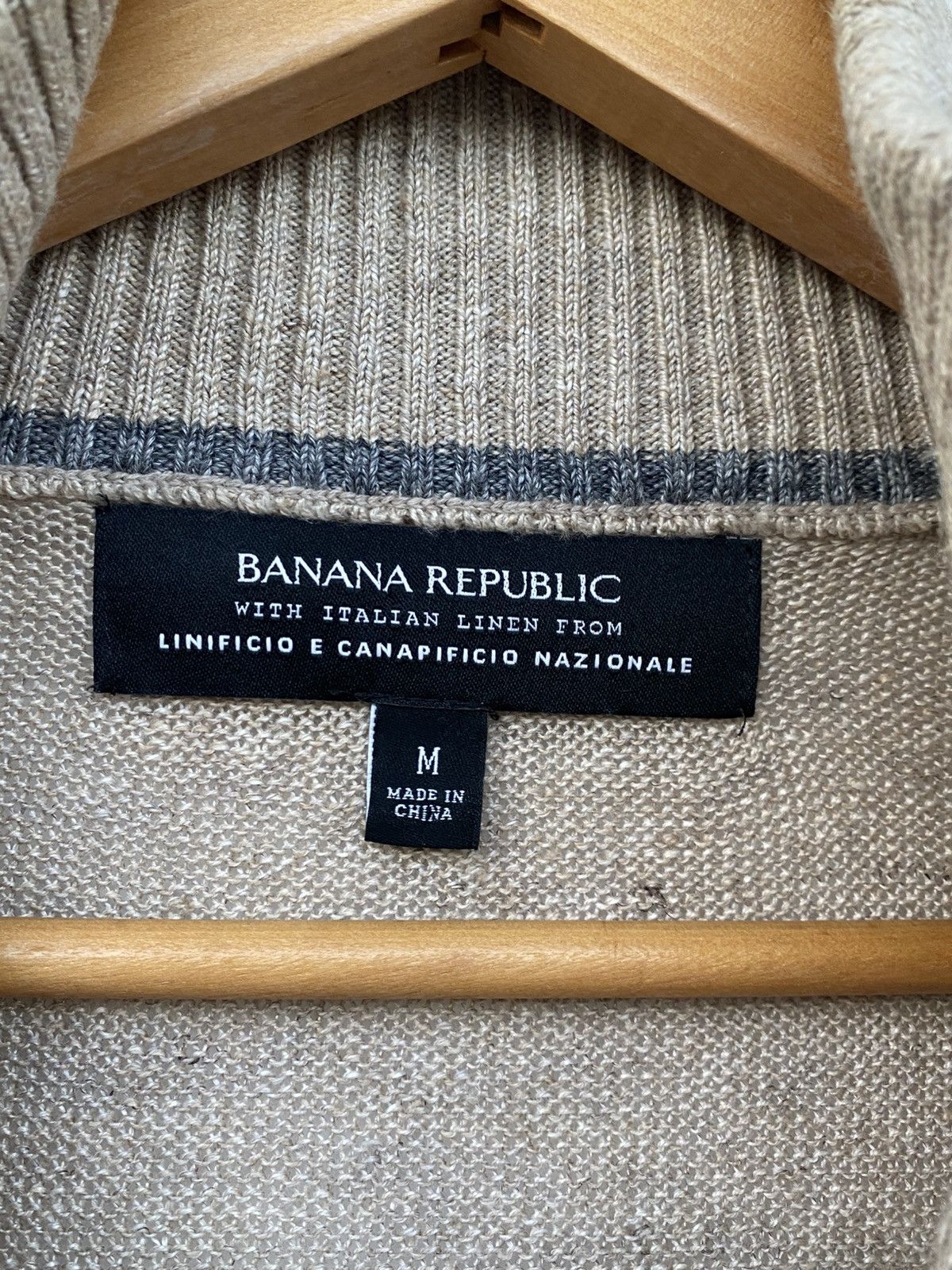 Banana Republic Banana Republic Italian Linen Mock Neck Sweater - Size M Size US M / EU 48-50 / 2 - 8 Thumbnail