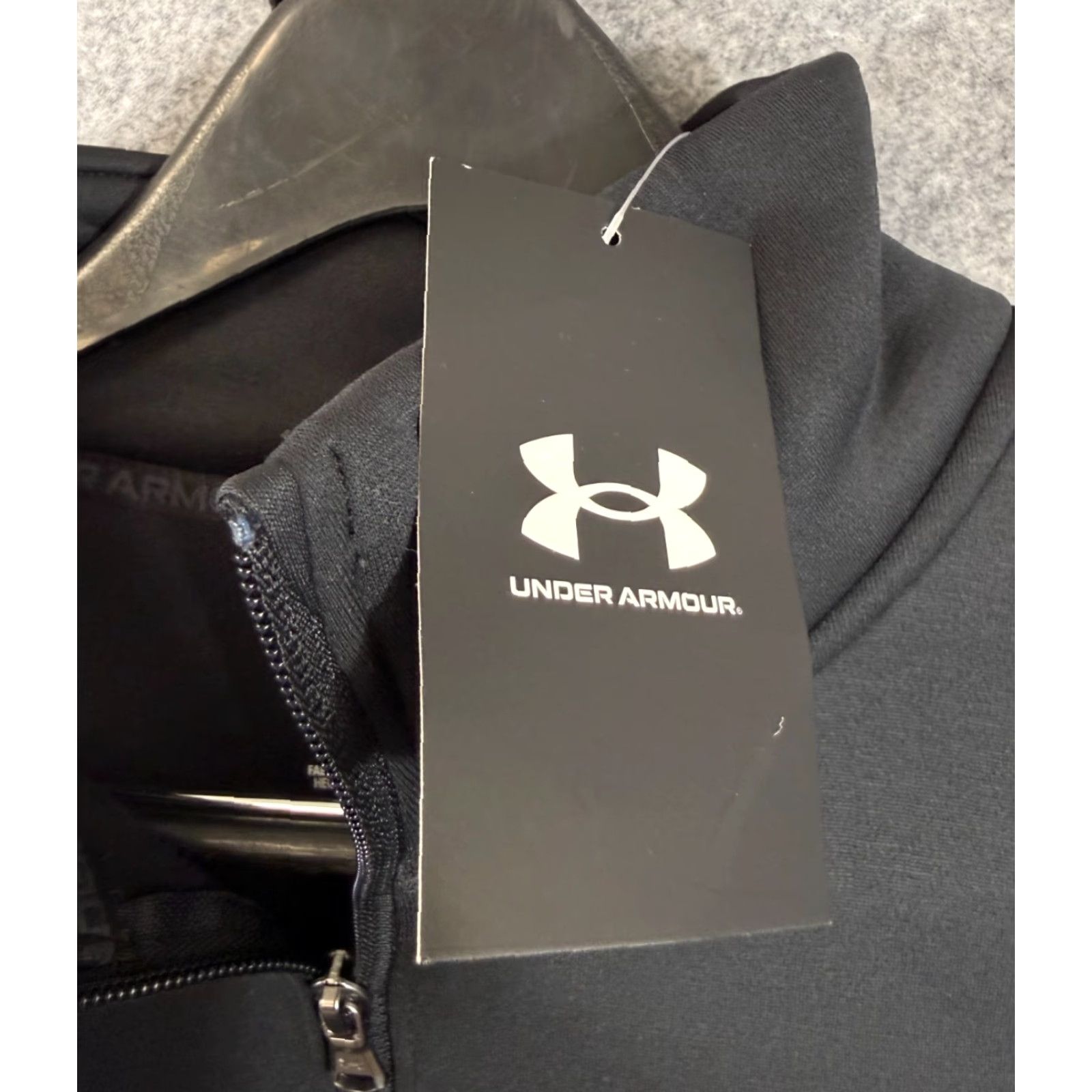 Under Armour Under Armour Fleece Jacket Womens S Black Half-Zip Pullover Mock Neck Long Sleeve NWT Size S / US 4 / IT 40 - 5 Thumbnail