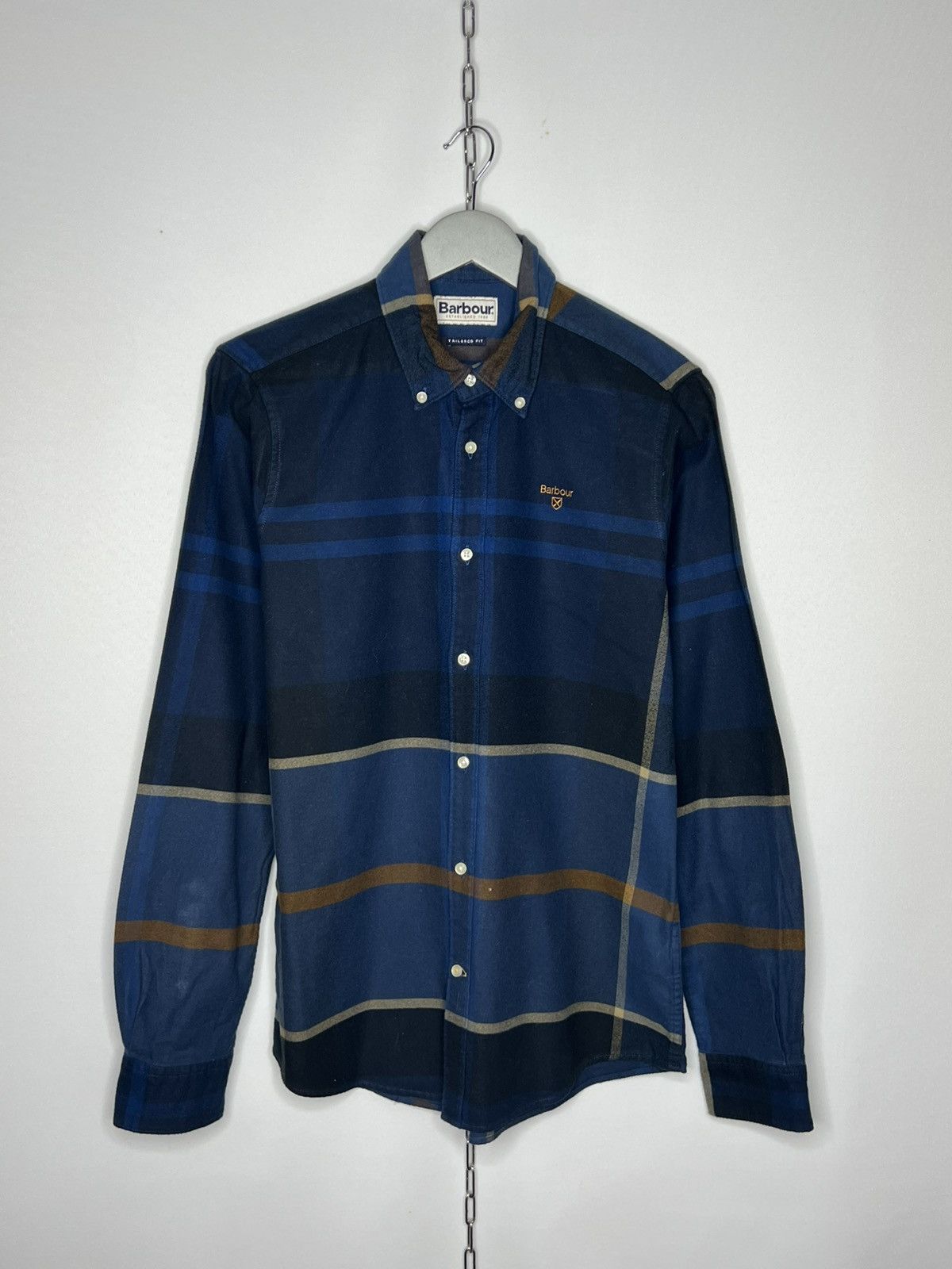 Barbour Vintage Barbour Striped Long Sleeve Shirt Rare Size US S / EU 44-46 / 1 - 1 Thumbnail
