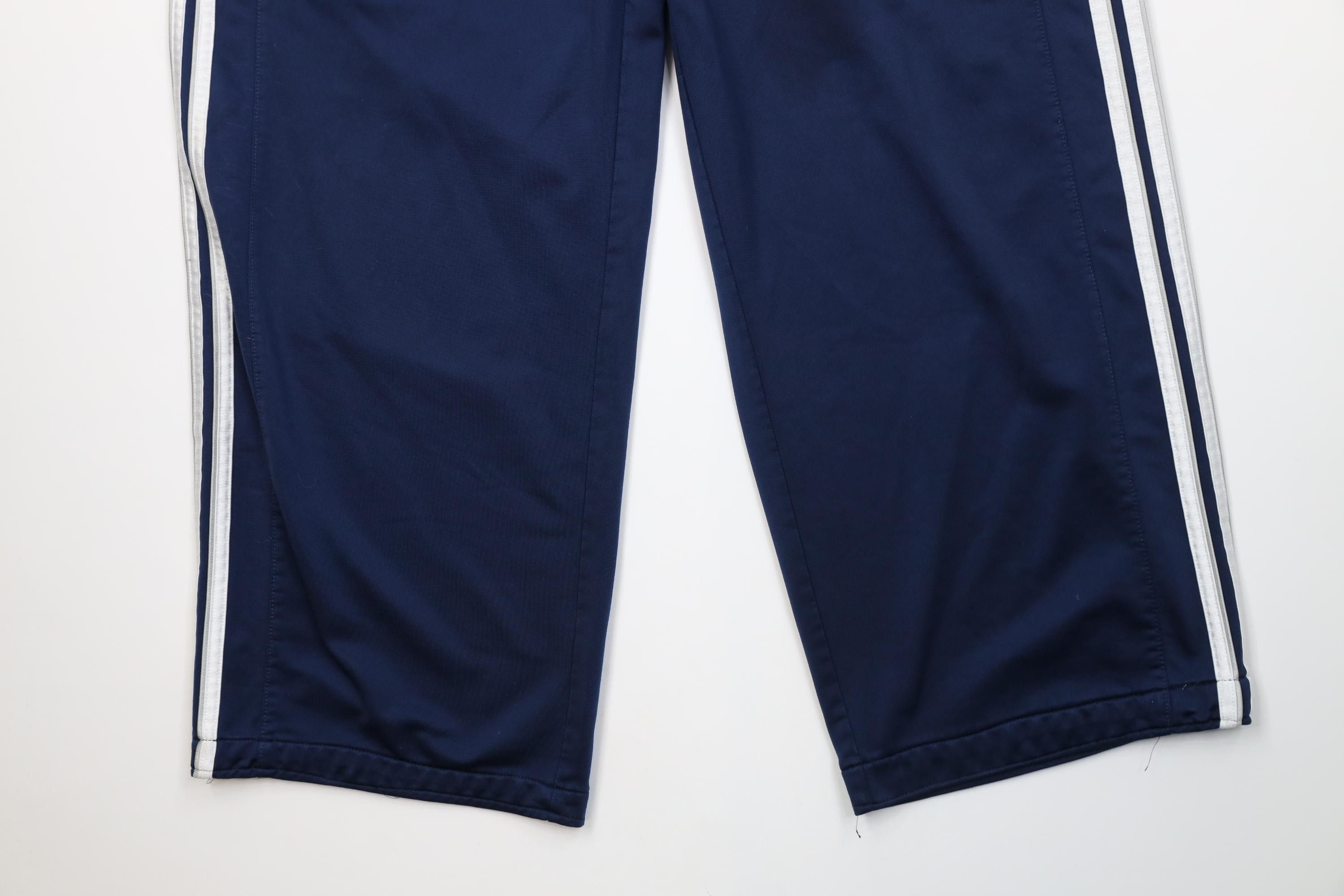 Adidas Vintage Y2K Adidas Striped Wide Leg Sweatpants Pants Blue Size US 38 / EU 54 - 4 Thumbnail