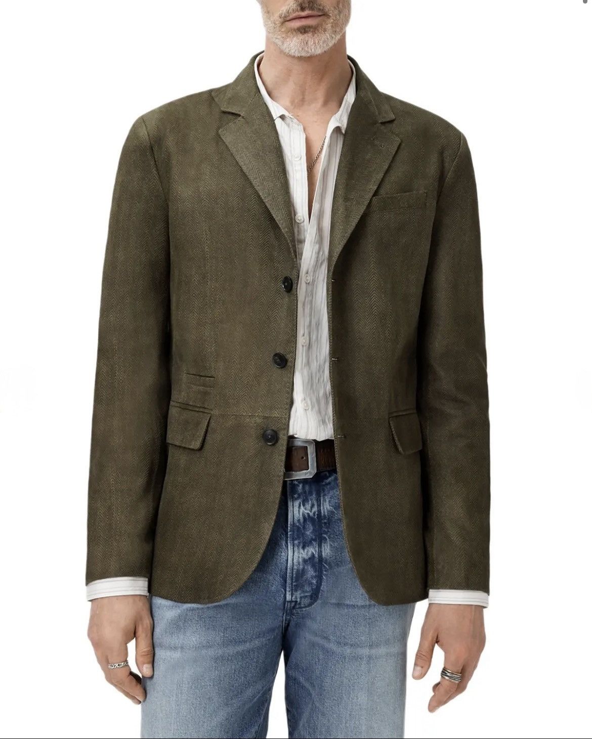 John Varvatos Rind Textured Leather Jacket Size EU 48 USA 38 Size US M / EU 48-50 / 2 - 4 Thumbnail